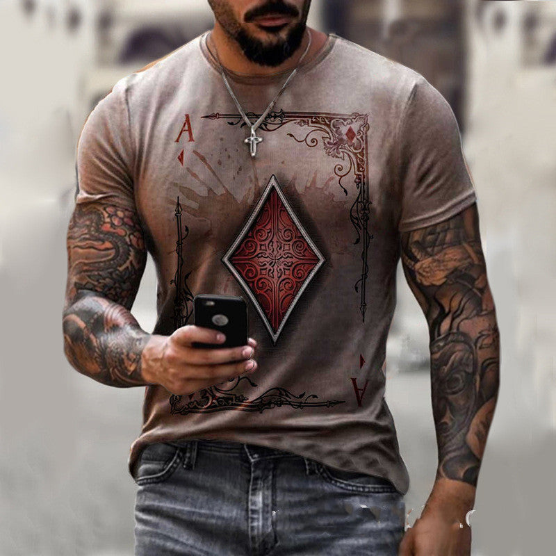 Ace of Diamonds Playing Card T-Shirt – Stylish Graphic Tee for Men – Poker-Inspired Streetwear