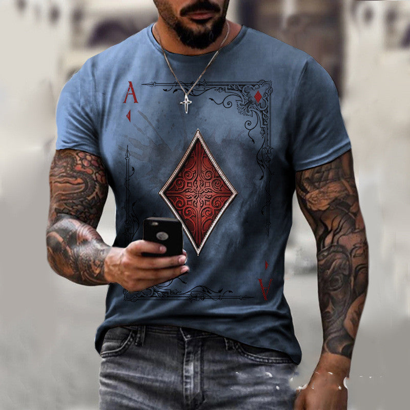 Ace of Diamonds Playing Card T-Shirt – Stylish Graphic Tee for Men – Poker-Inspired Streetwear