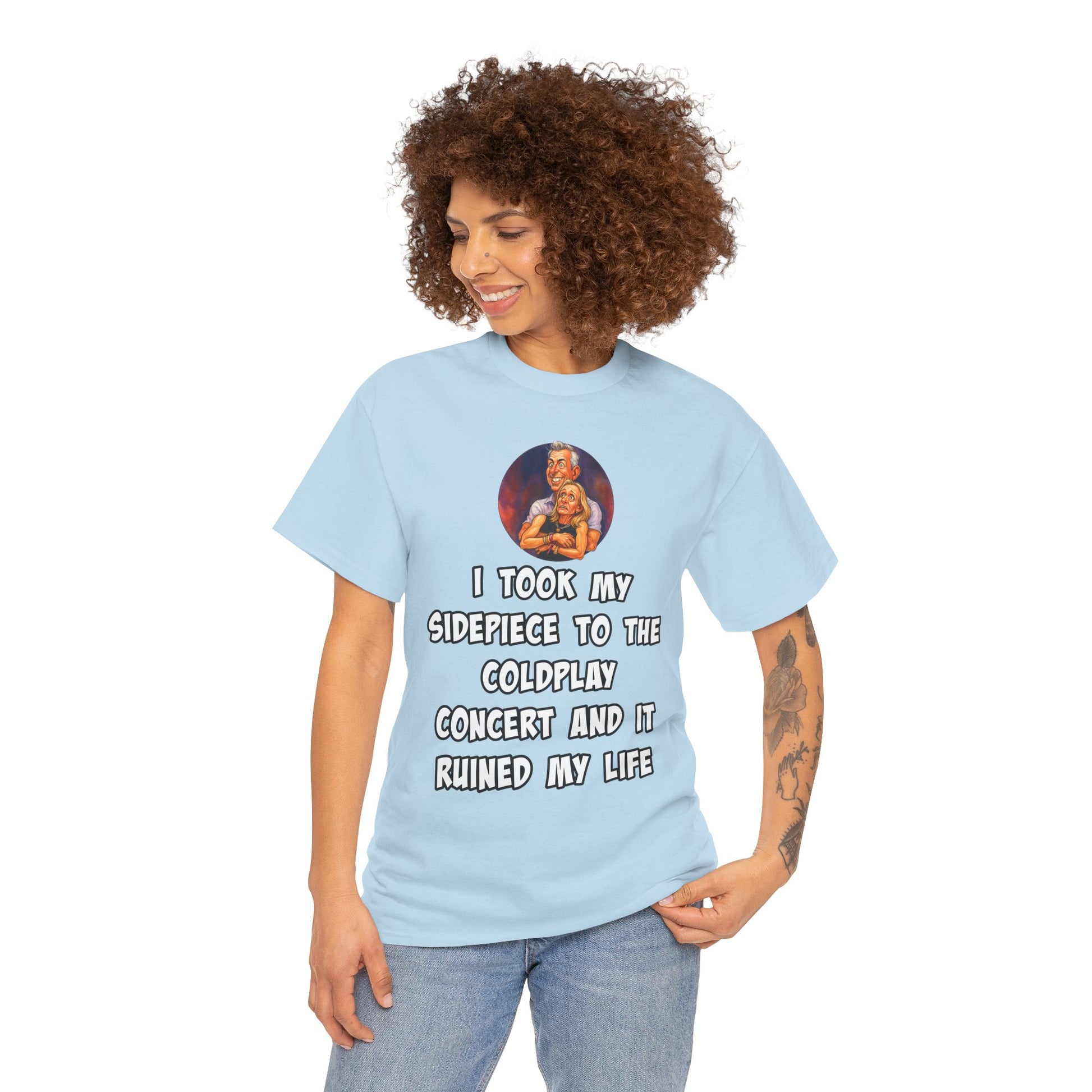 Funny CEO Concert Shirt – “I Took My Sidepiece to the Coldplay Concert” Meme Tee – Gildan 5000