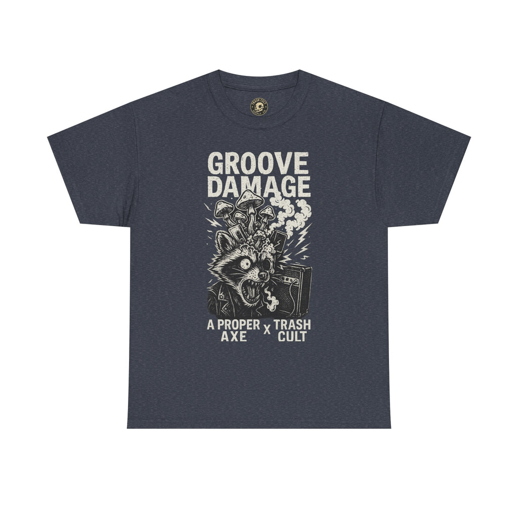 Groove Damage T-Shirt – A Proper Axe x Trash Cult Collab – Stoner Groove Punk Shirt