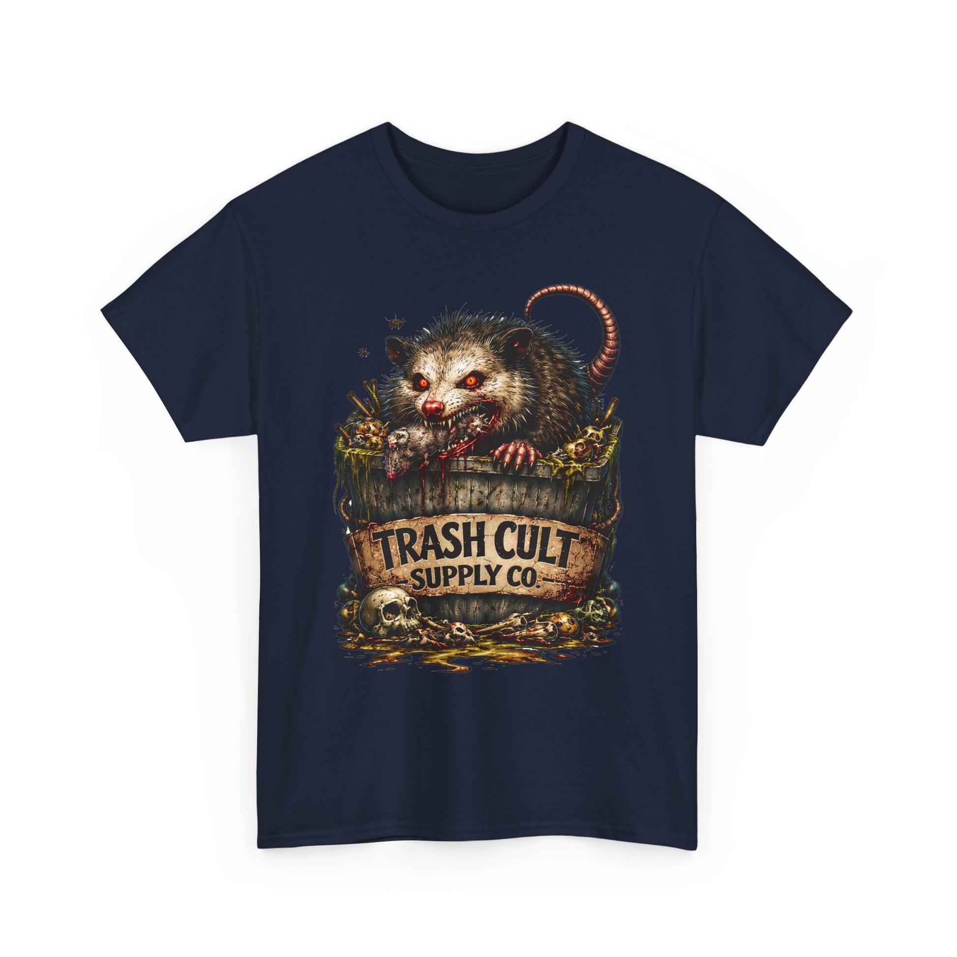 Opossum Trash Cult Tee — Vintage Grunge Wildlife Graphic T-Shirt