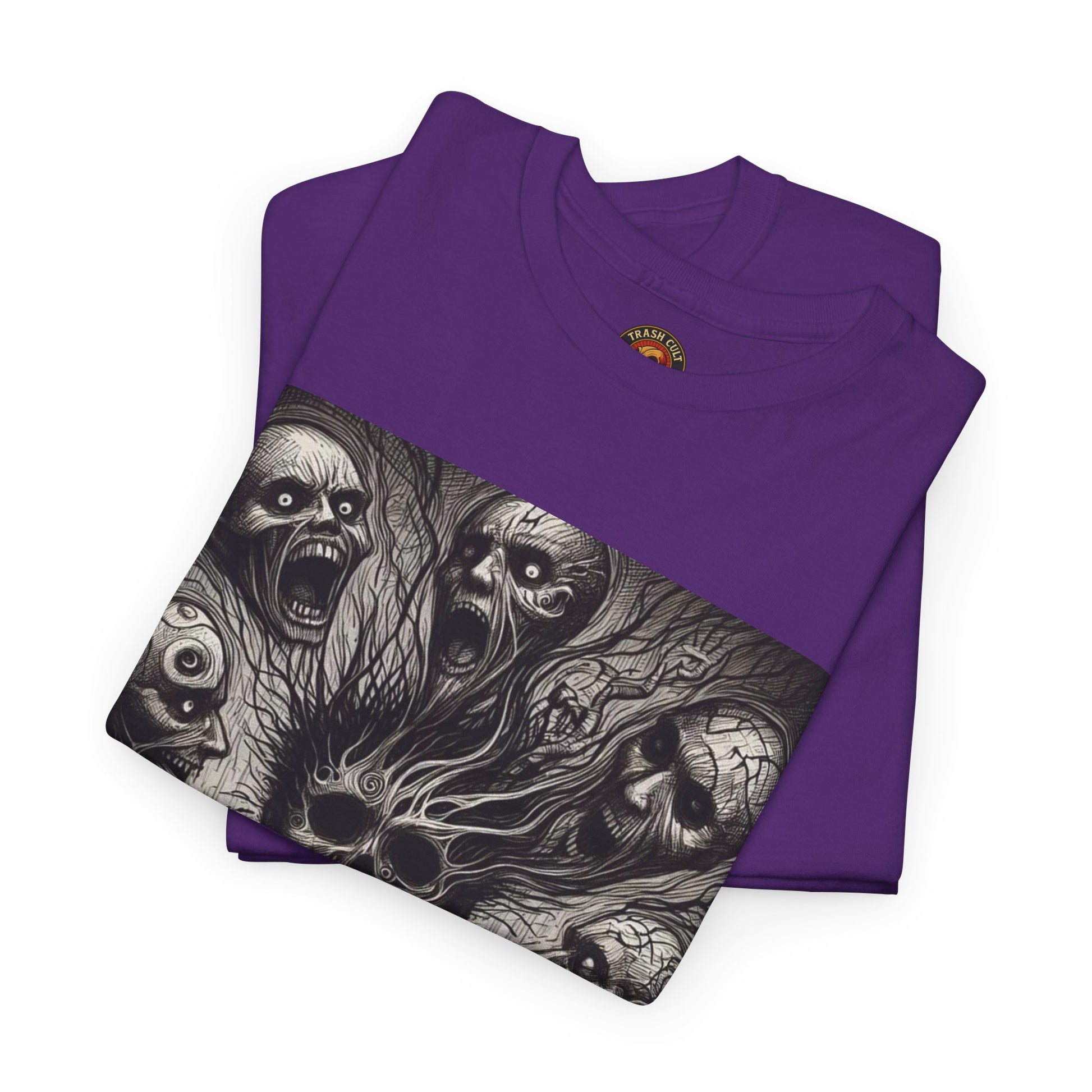Xian Allen x Trash Cult Shirt – “Voices in the Void” | Horror Skull Scream T-Shirt