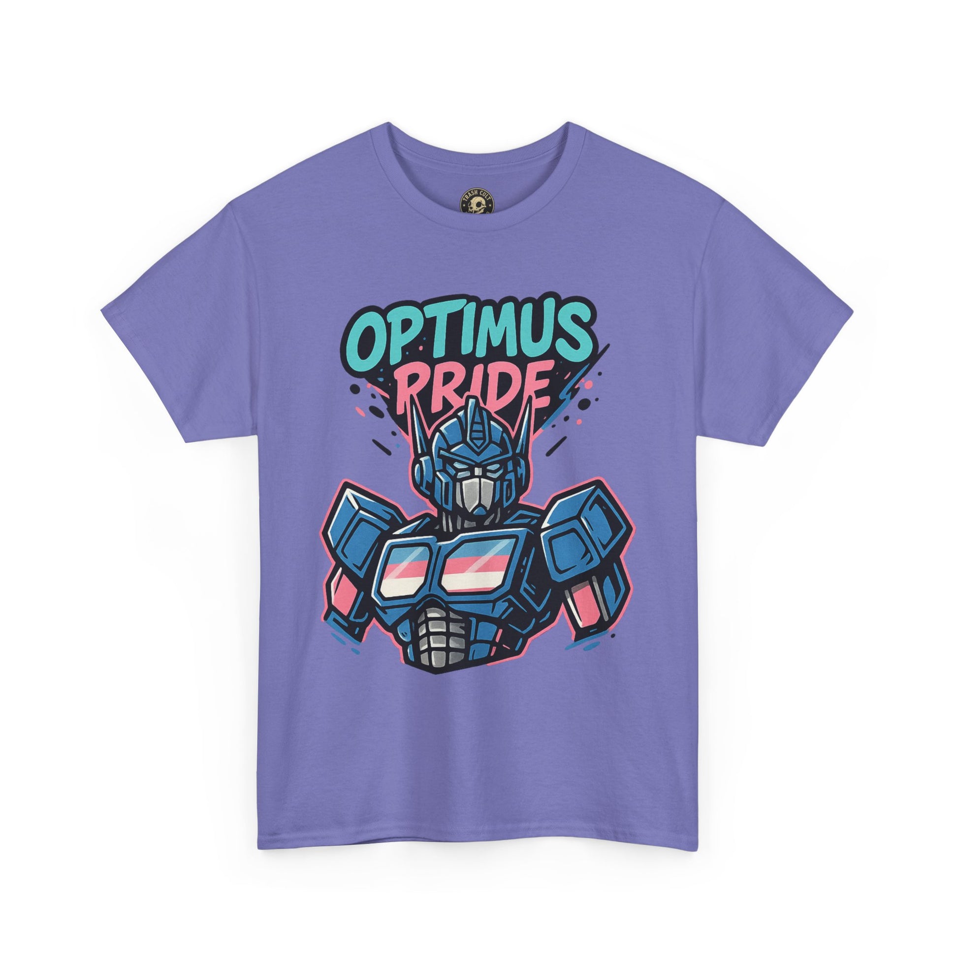 Optimus Pride T-Shirt – Trans Pride Robot Graphic Tee | Gildan 5000 Unisex Shirt