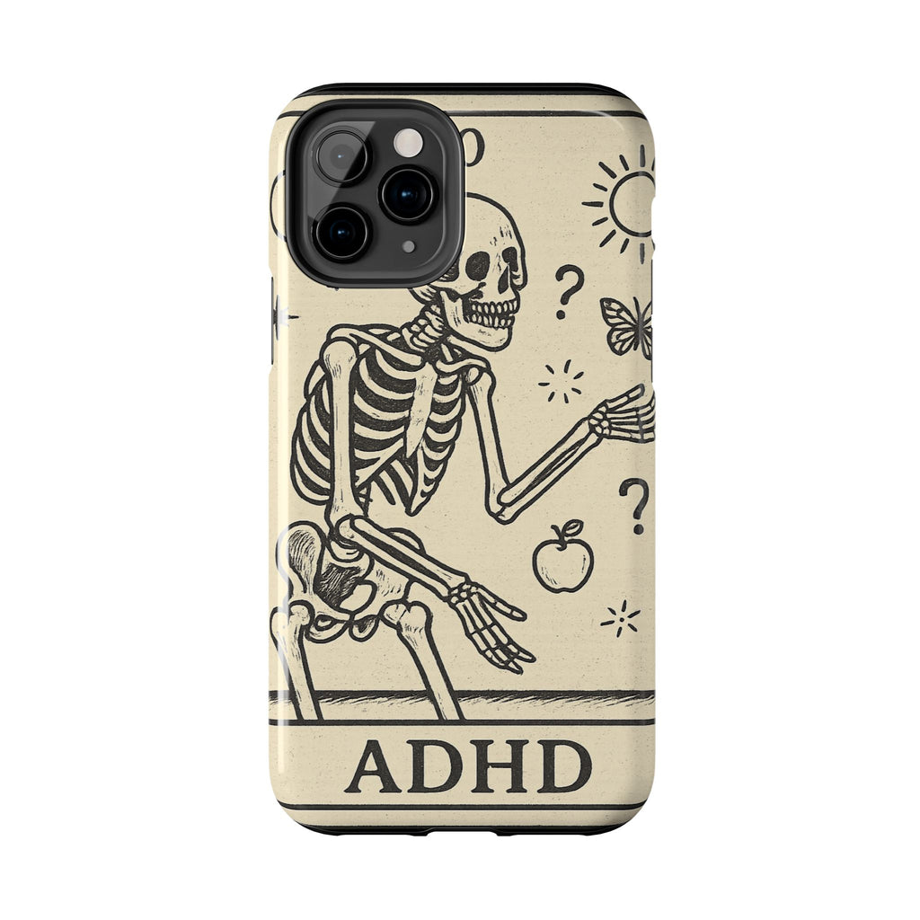 Skeleton ADHD Phone Cases, Unique Phone Cover, Funny ADHD Gift, Quirky Skeleton Design, Cool Accessories for Everyone