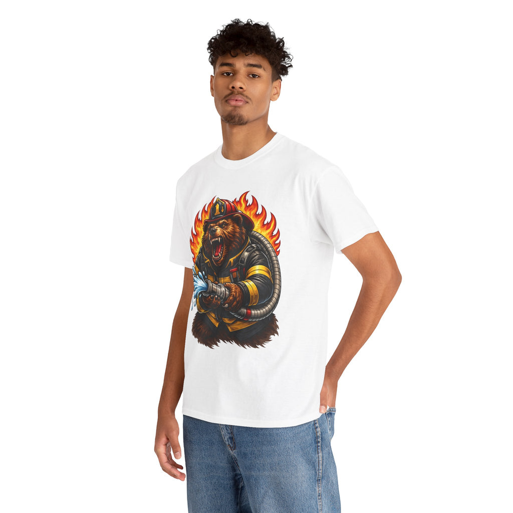 Firefighter Bear T-Shirt – Brave Fireman Graphic Tee