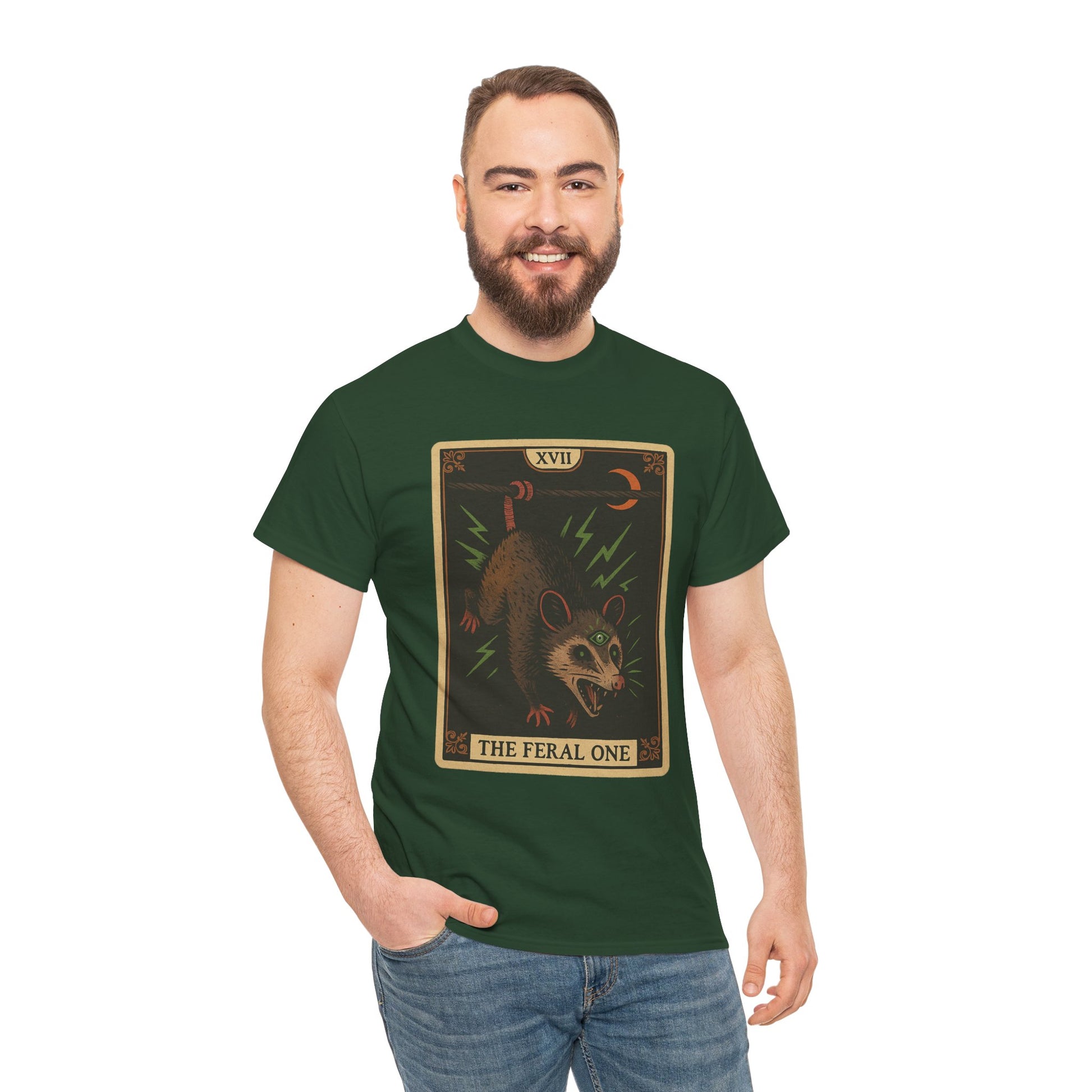 Feral One Graphic Tee - Quirky Unisex T-Shirt, Vintage Inspired, Animal Art, Casual Wear, Gifts for Him/Her