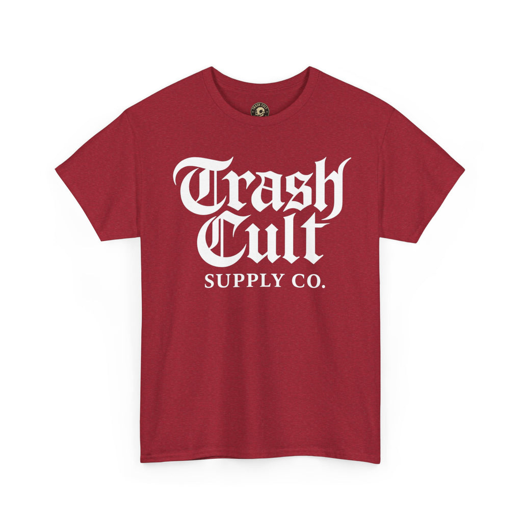 Trash Cult Gothic Logo Shirt – White Cyber Gothic Print on Gildan 5000
