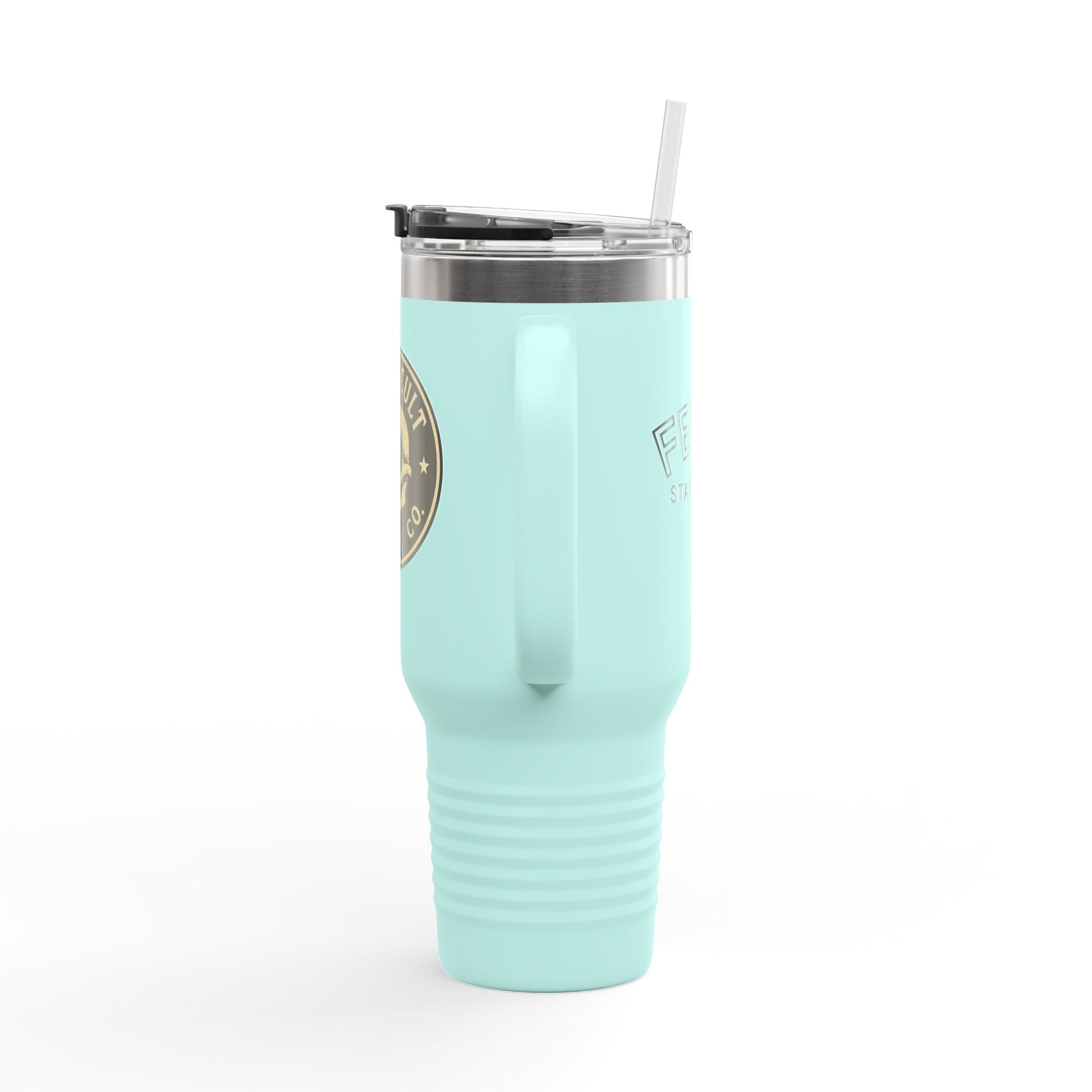 40oz Insulated Travel Mug with Handle – Leak-Proof Stainless Steel Tumbler for Hot & Cold Drinks | Trash Cult / FERAL Edition