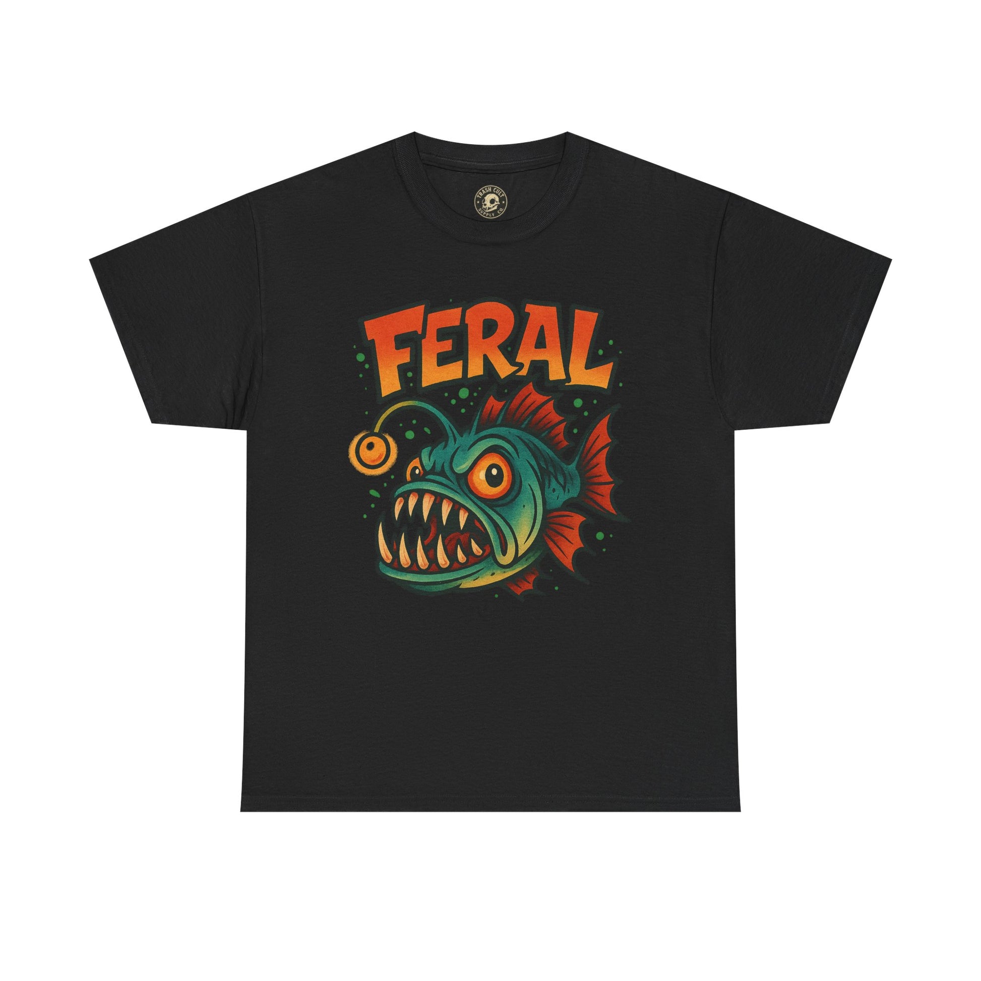 Feral Graphic Tee, Unisex Heavy Cotton Shirt, Edgy Apparel for Art Lovers, Perfect for Gifts and Casual Wear, Streetwear Fashion