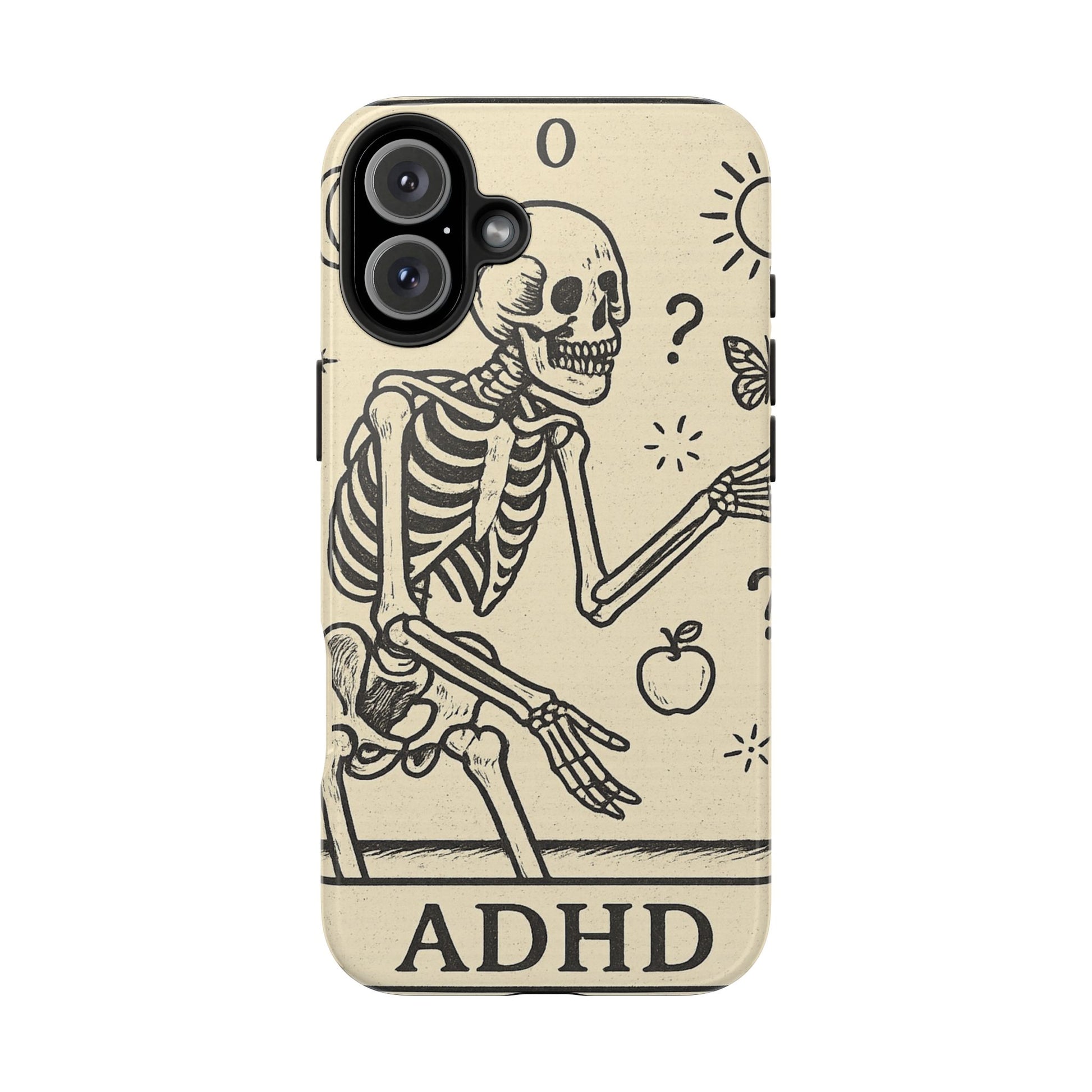 Skeleton ADHD Phone Cases, Unique Phone Cover, Funny ADHD Gift, Quirky Skeleton Design, Cool Accessories for Everyone