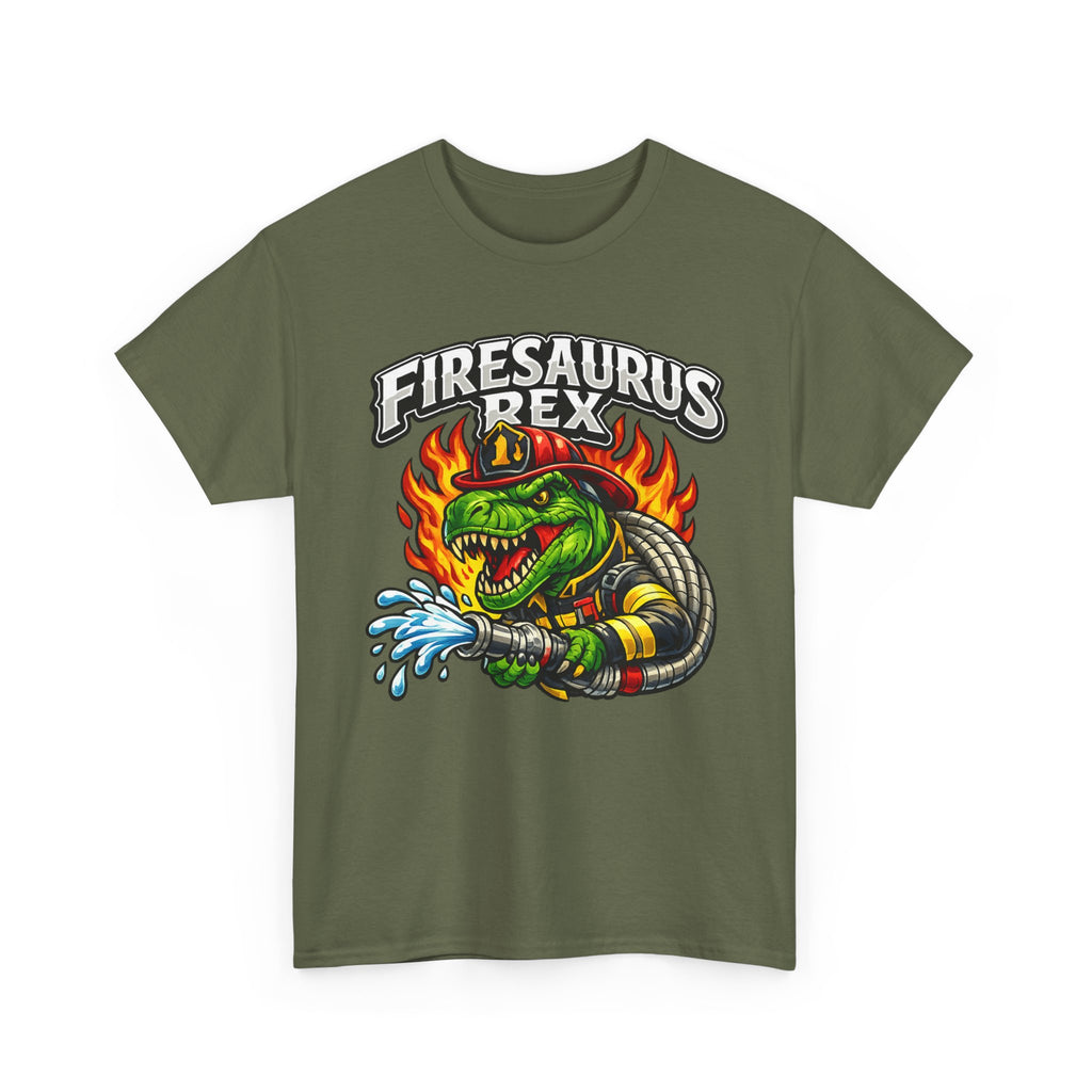 Firesaurus Rex T-Shirt — Funny Firefighter Dinosaur Tee