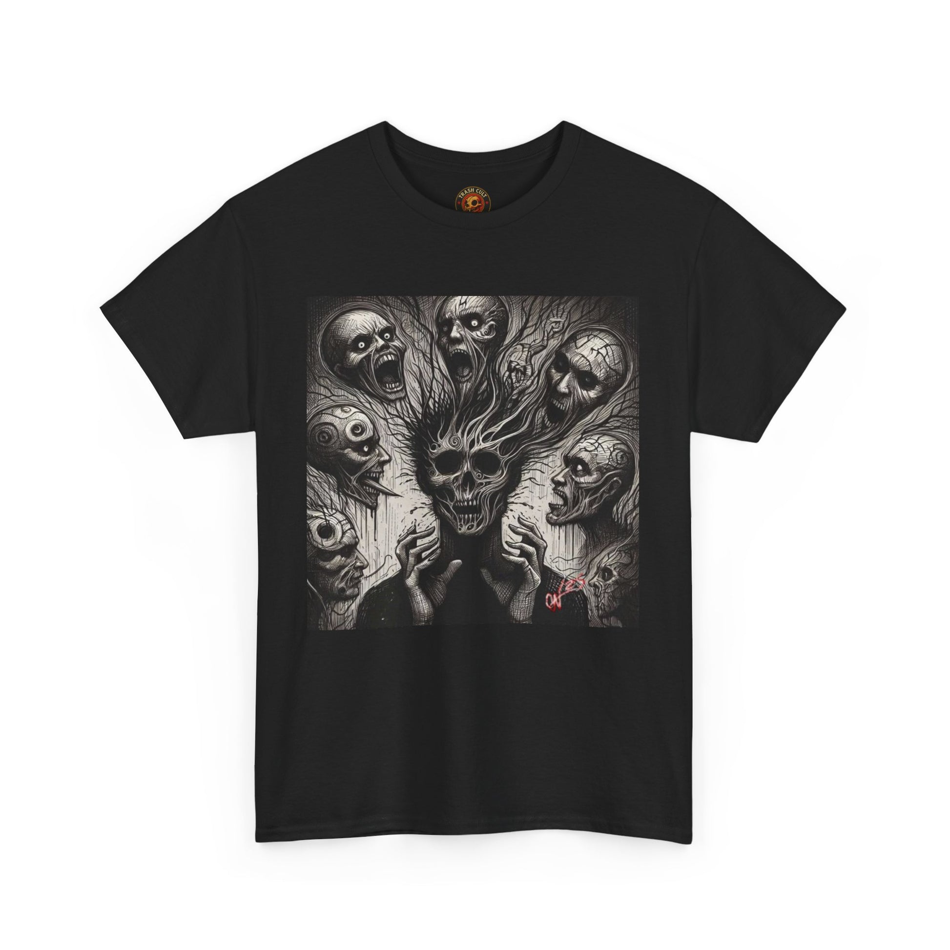 Xian Allen x Trash Cult Shirt – “Voices in the Void” | Horror Skull Scream T-Shirt