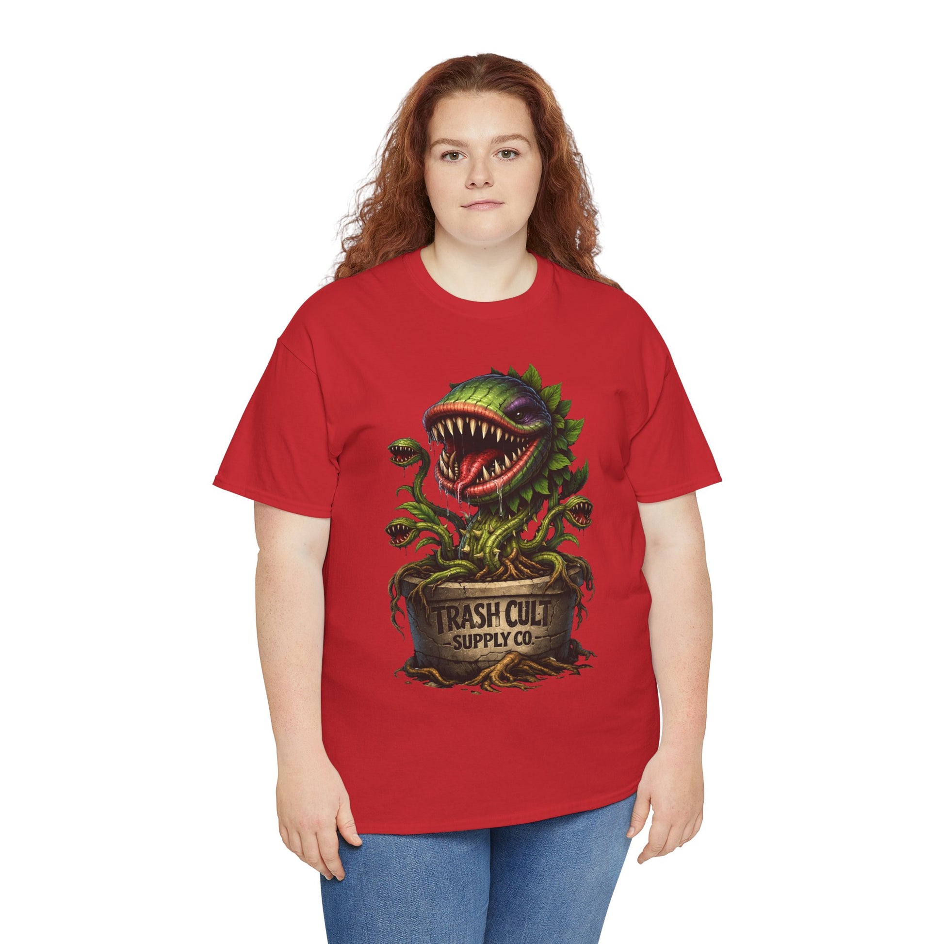 Carnivorous Plant Graphic Tee — "Trash Cult Supply Co." Potted Monster Shirt