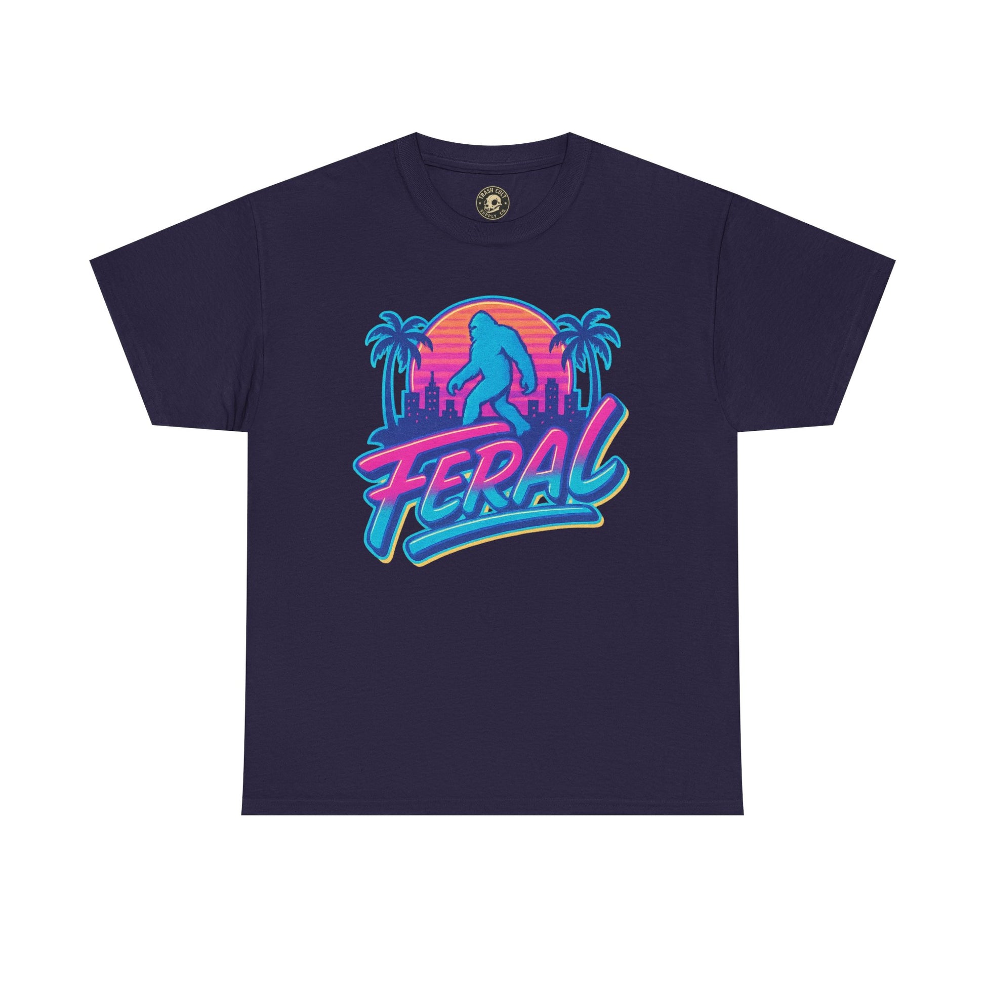Retro Feral Bigfoot Tee – Tropical Chaos Meets Cryptid Cool