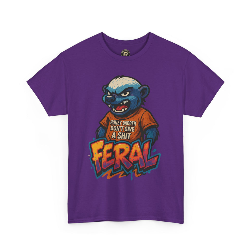 Feral Graphic Tee, Unisex Heavy Cotton T-Shirt for Casual Wear, Gift for Animal Lovers, Unique Streetwear, Funny Graphic Shirt