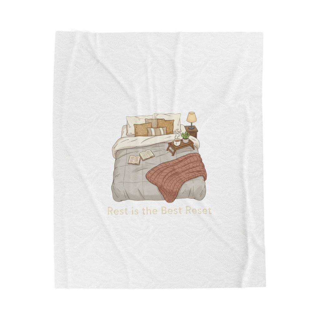 Rest Is the Best Rehab Velveteen Blanket | sleepy humor, nap club