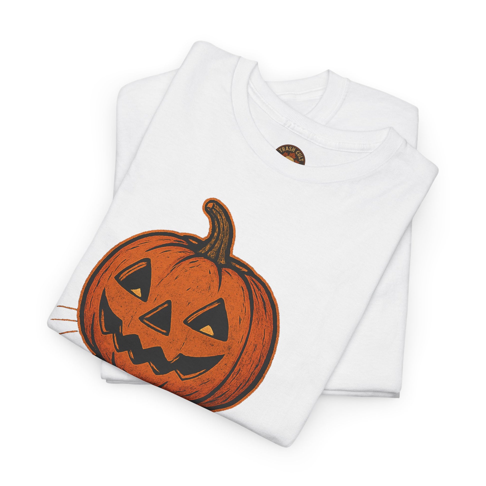 Black Cat Pumpkin Head Halloween T-Shirt – Jack O’Lantern Cat Design