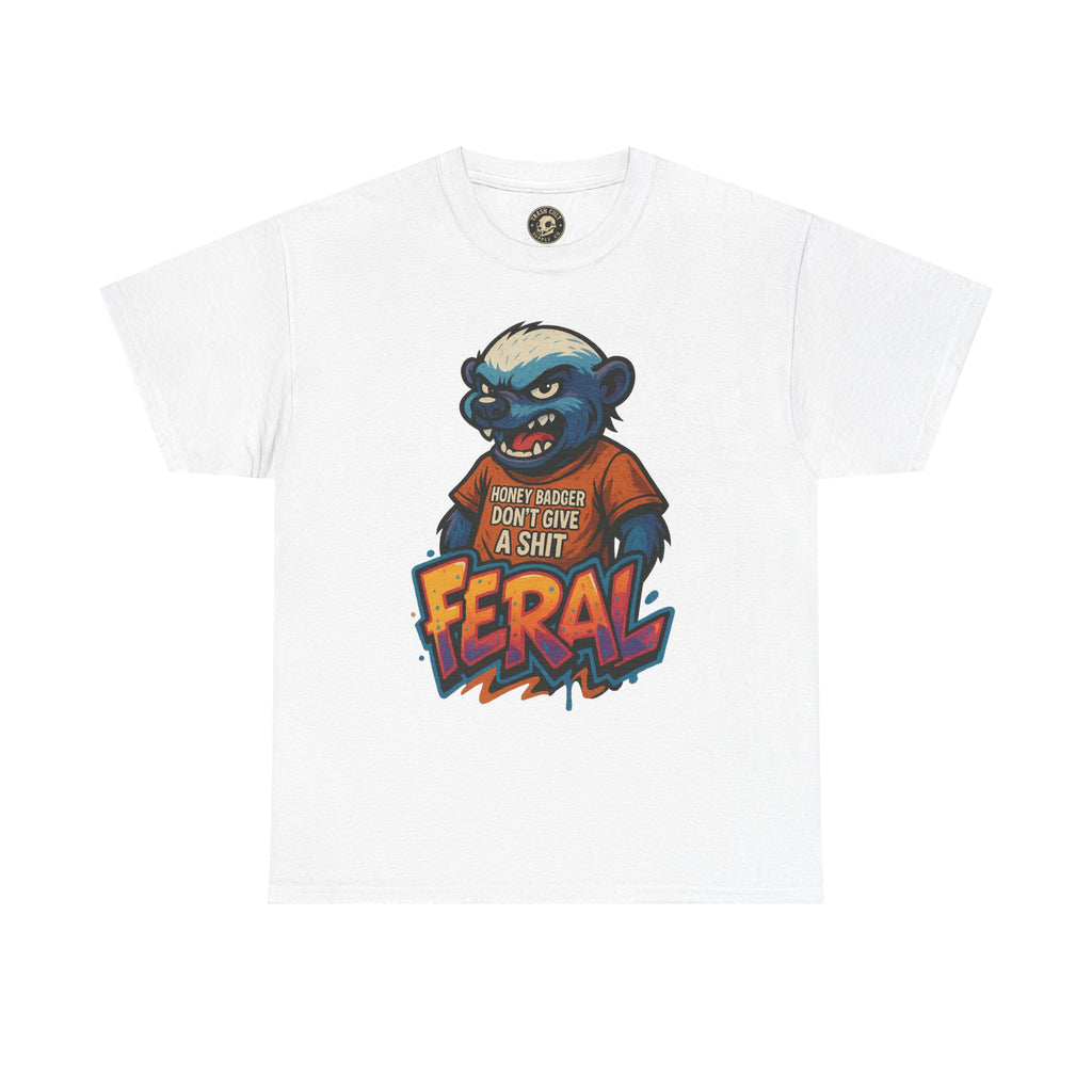 Feral Graphic Tee, Unisex Heavy Cotton T-Shirt for Casual Wear, Gift for Animal Lovers, Unique Streetwear, Funny Graphic Shirt