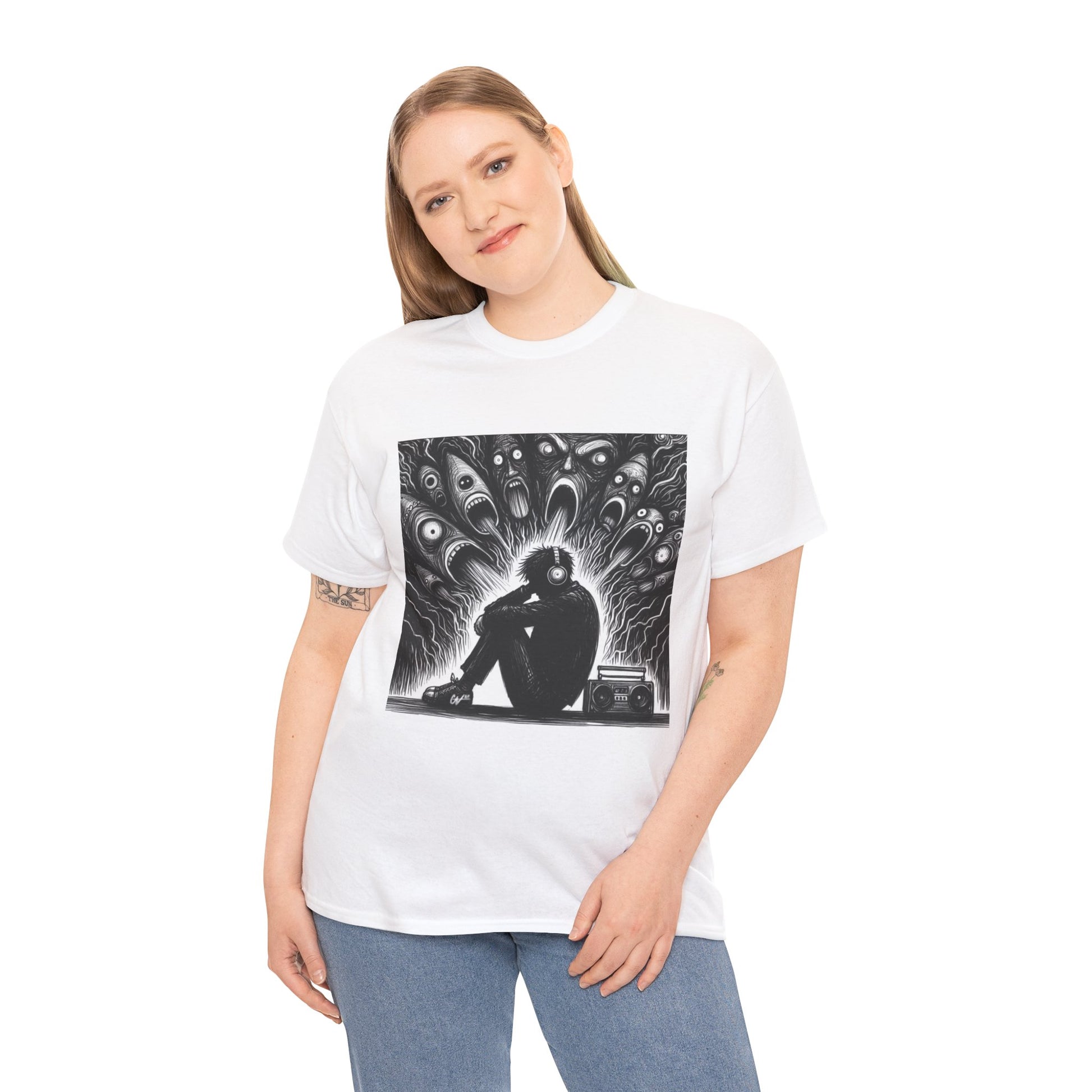 Xian Allen x Trash Cult Shirt – “Turn It Up Louder” | Screaming Chaos Headphones Tee