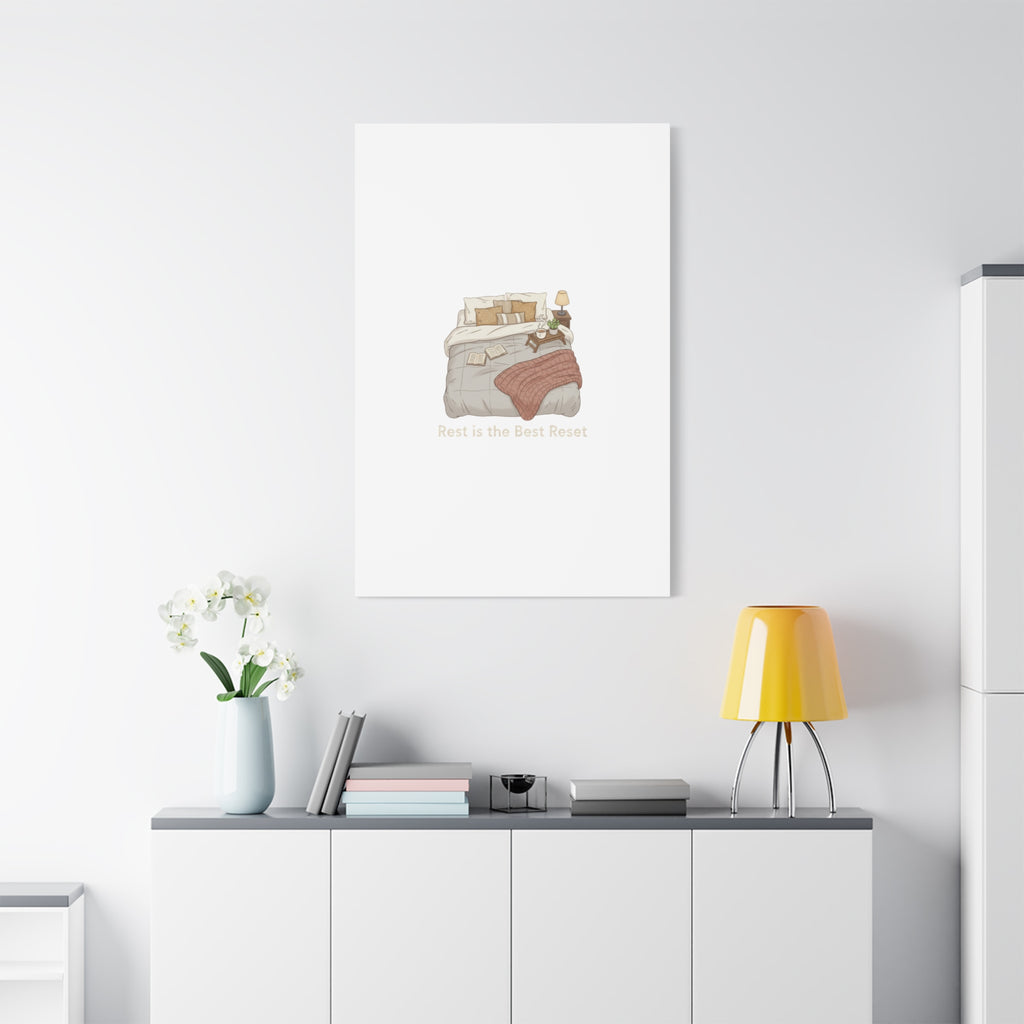 Rest is the Best Reset Canvas | sleepy humor, restful vibes