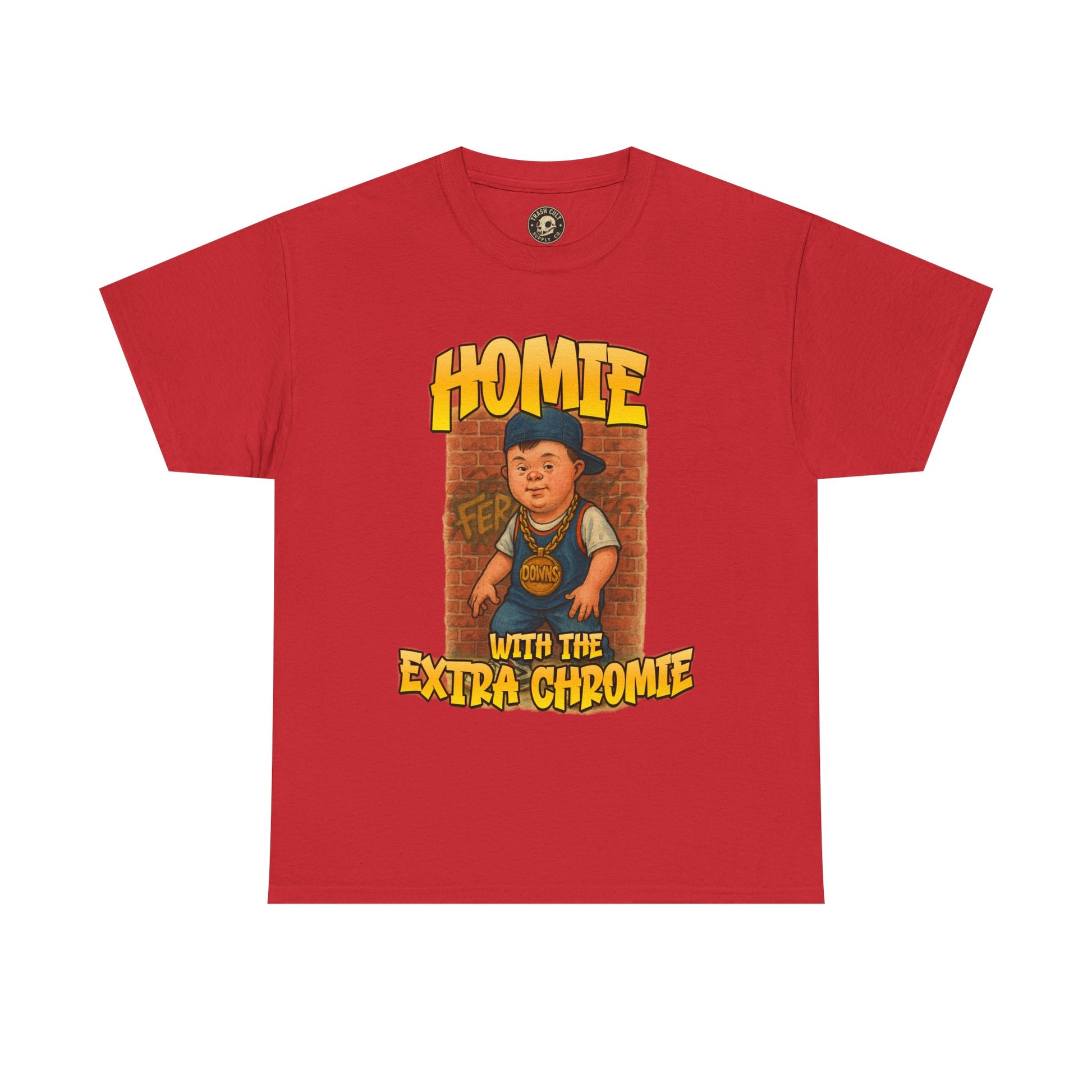 Homie with the Extra Chromie Shirt – Fun Supportive Tee for Down Syndrome Awareness – Gildan 5000