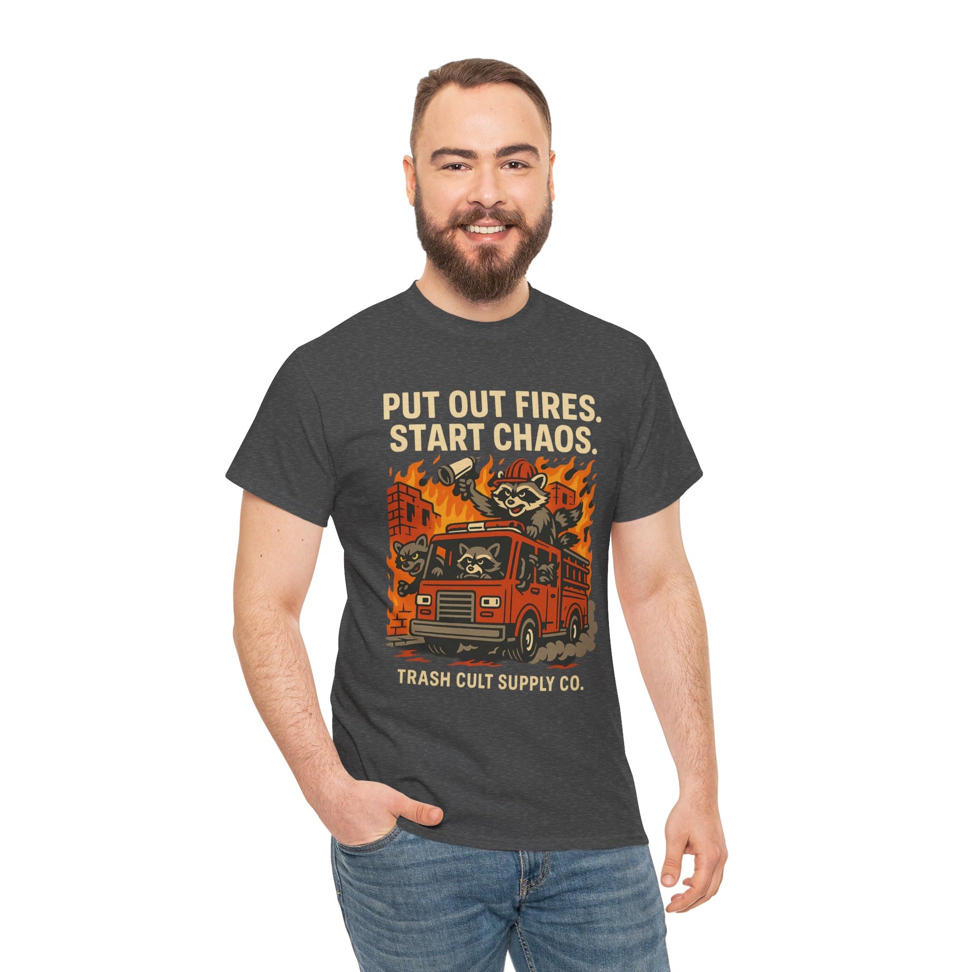 Put Out Fires Start Chaos Unisex Heavy Cotton Tee | Funny Firefighter Shirt | Casual Wear | Gift for Firefighter Lovers, Firefighter [...]