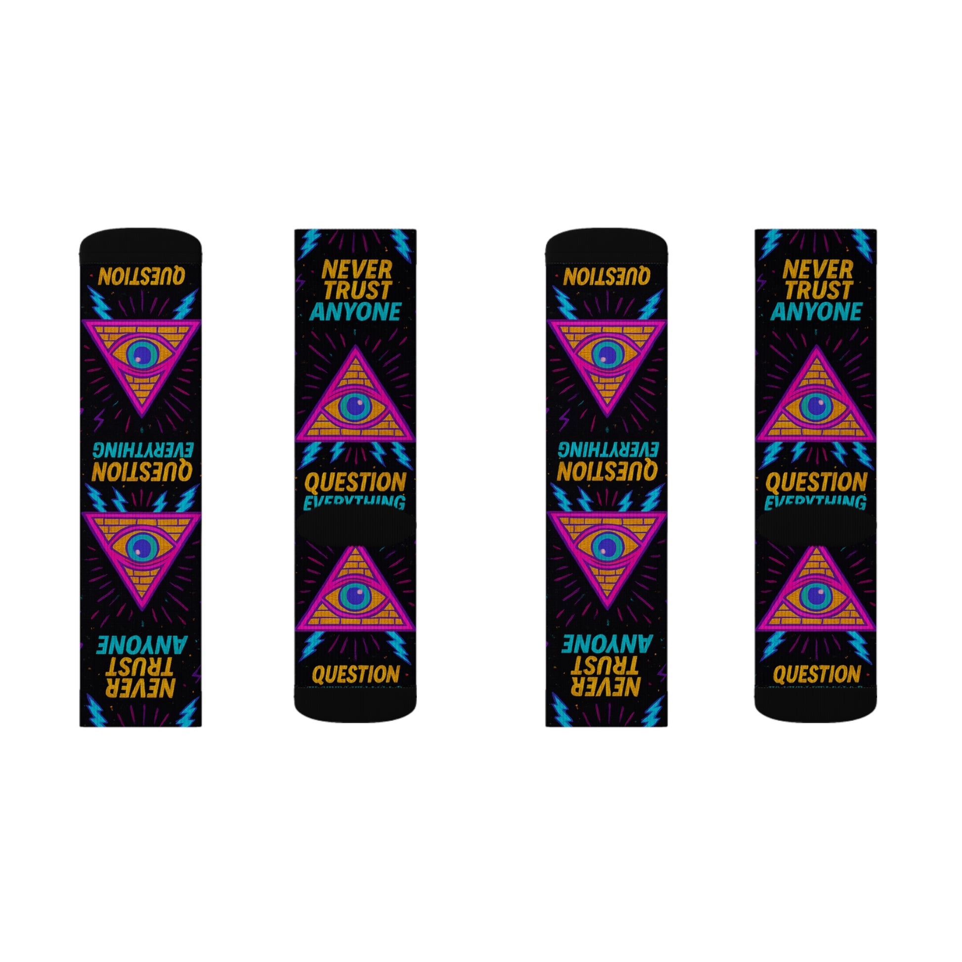 Don’t Trust Anyone – Limited Edition All-Over Print Socks | Illuminasty Drop