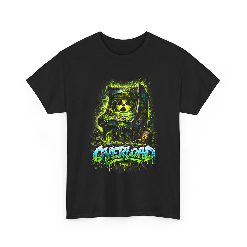 T-Shirt — Neon Nuclear Arcade 'OVERLOAD' Retro Gaming Graphic Tee