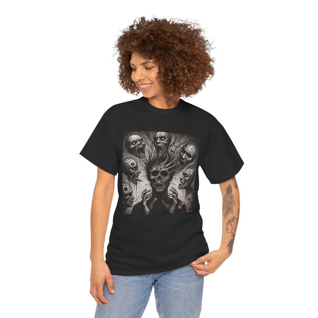Xian Allen x Trash Cult Shirt – “Voices in the Void” | Horror Skull Scream T-Shirt