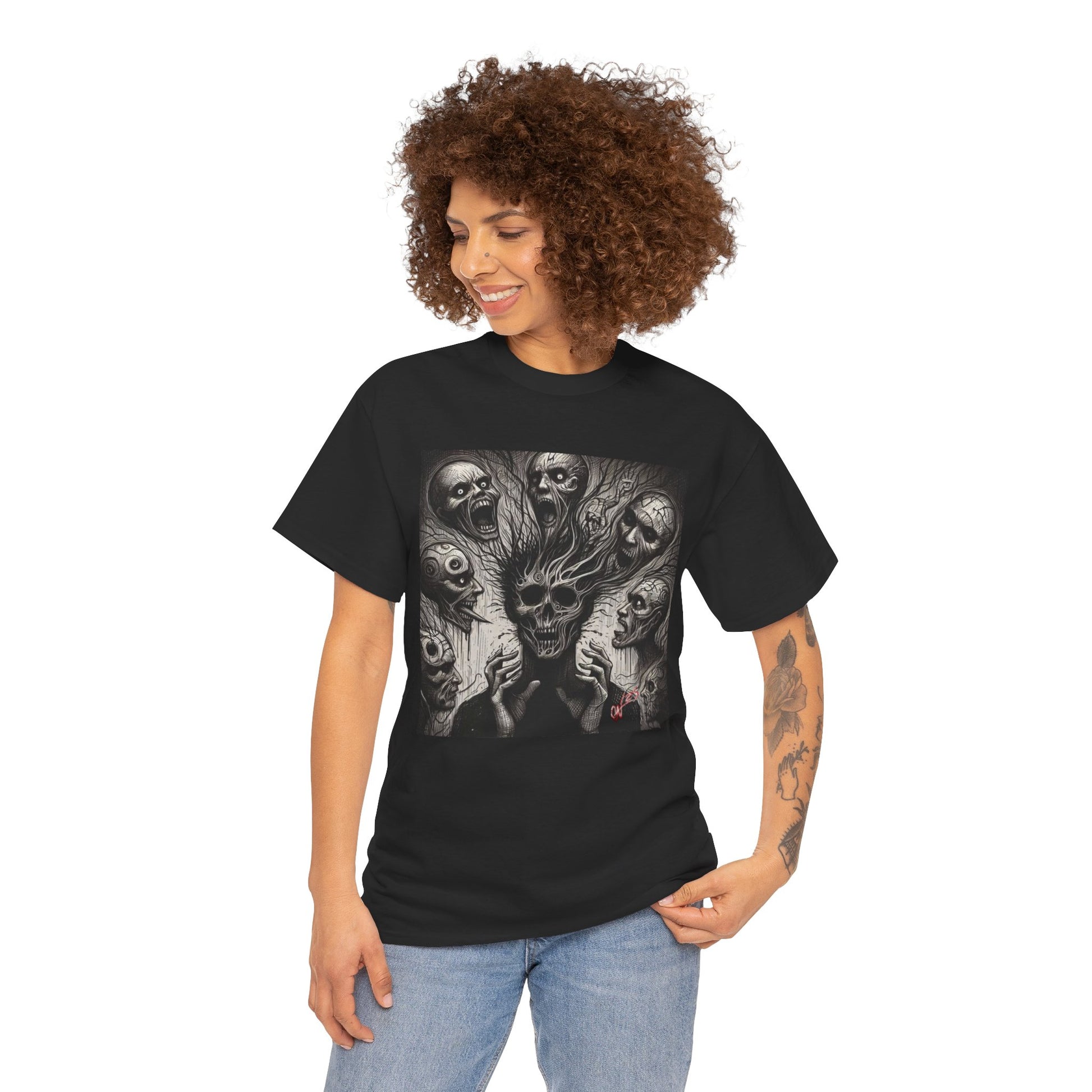 Xian Allen x Trash Cult Shirt – “Voices in the Void” | Horror Skull Scream T-Shirt