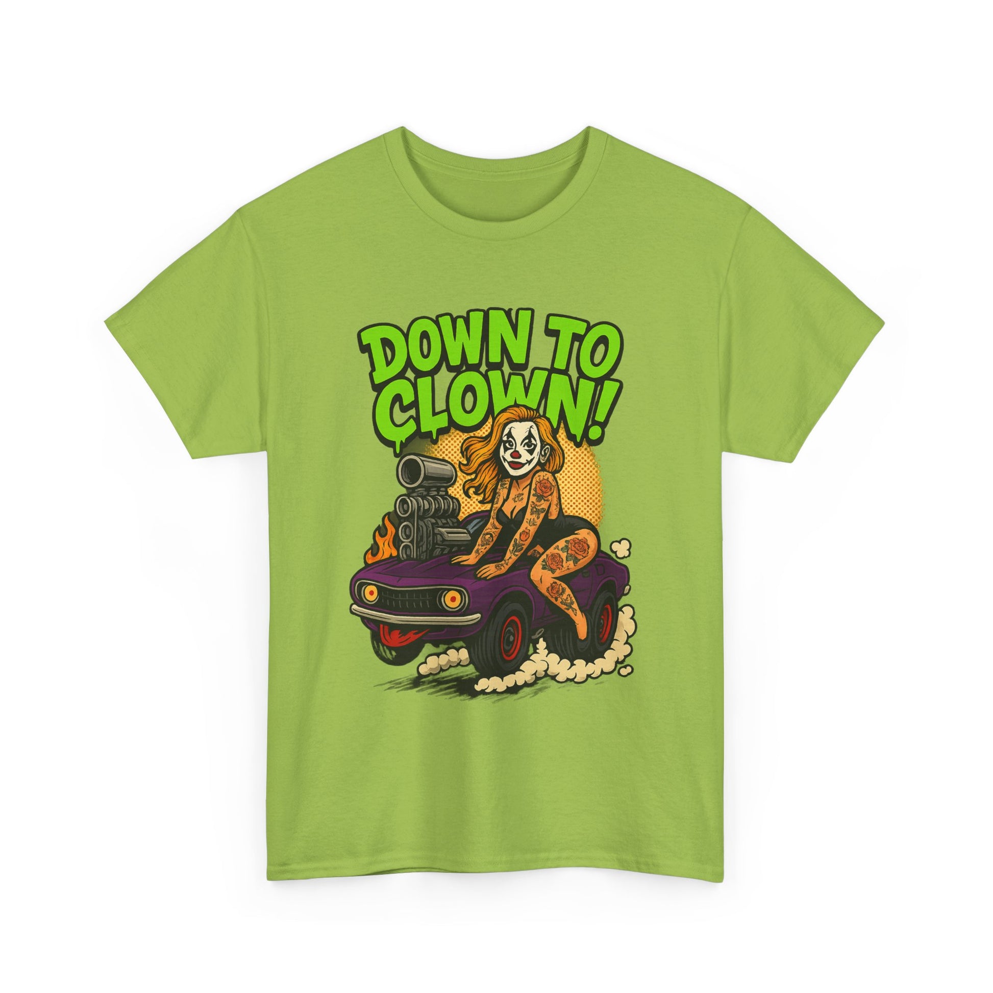 Unisex Graphic Tee | Down to Clown T-Shirt, Fun Statement Shirt, Casual Wear, Gift for Friends, Festivals, Halloween