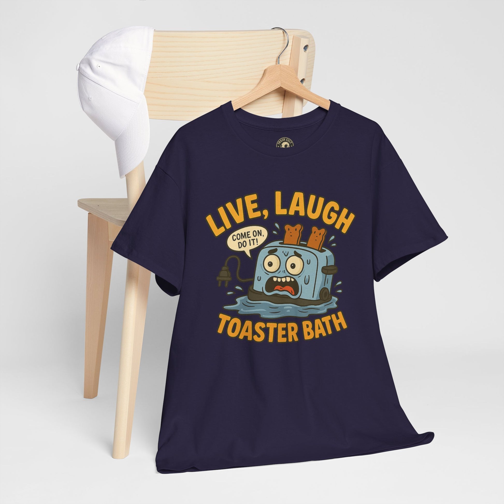 Funny Toaster Bath Tee, Humorous Unisex Shirt, Gift for Friends, Lightweight Cotton Tee, Birthday Party Outfit