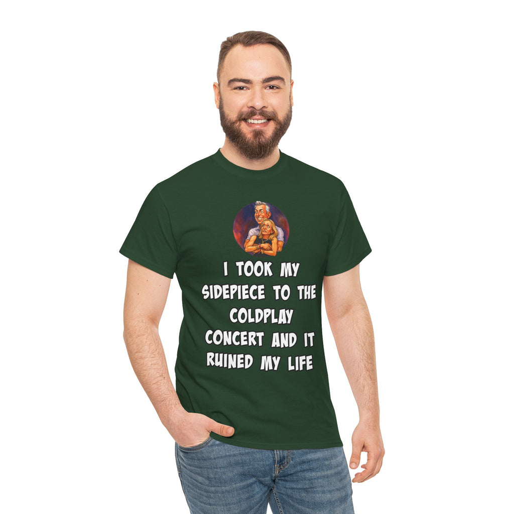 Funny CEO Concert Shirt – “I Took My Sidepiece to the Coldplay Concert” Meme Tee – Gildan 5000