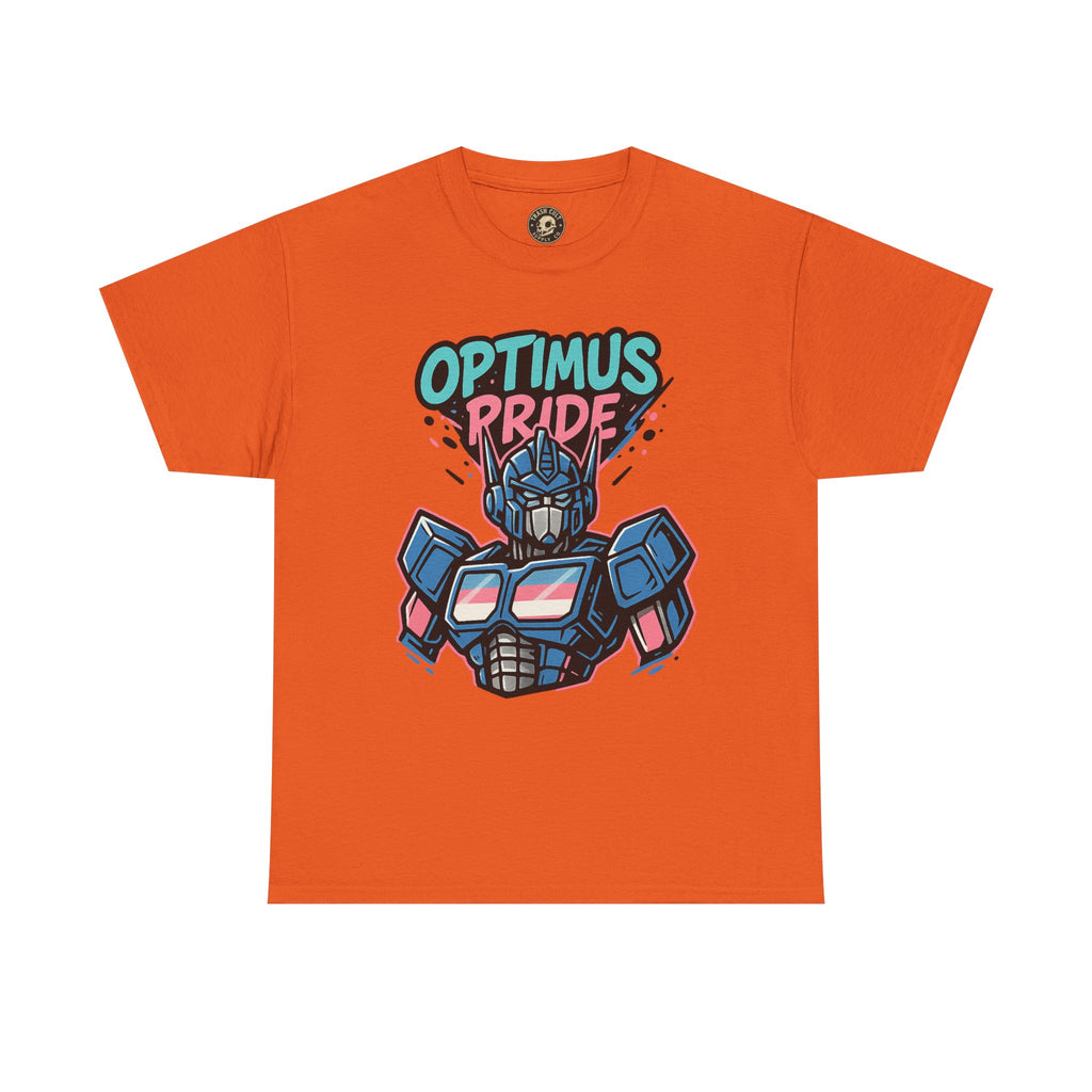 Optimus Pride T-Shirt – Trans Pride Robot Graphic Tee | Gildan 5000 Unisex Shirt