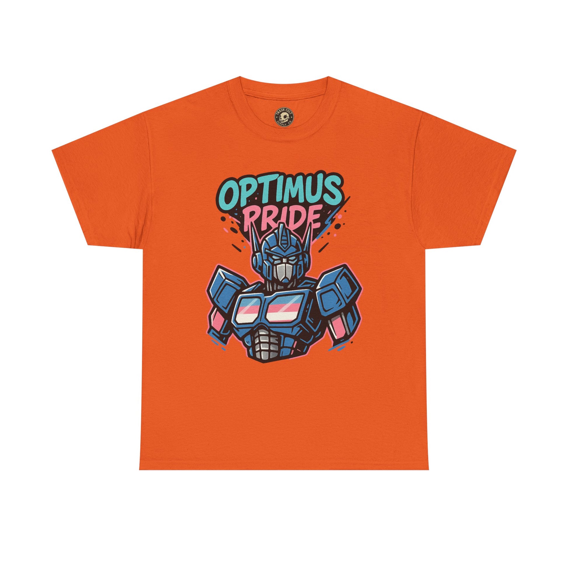 Optimus Pride T-Shirt – Trans Pride Robot Graphic Tee | Gildan 5000 Unisex Shirt