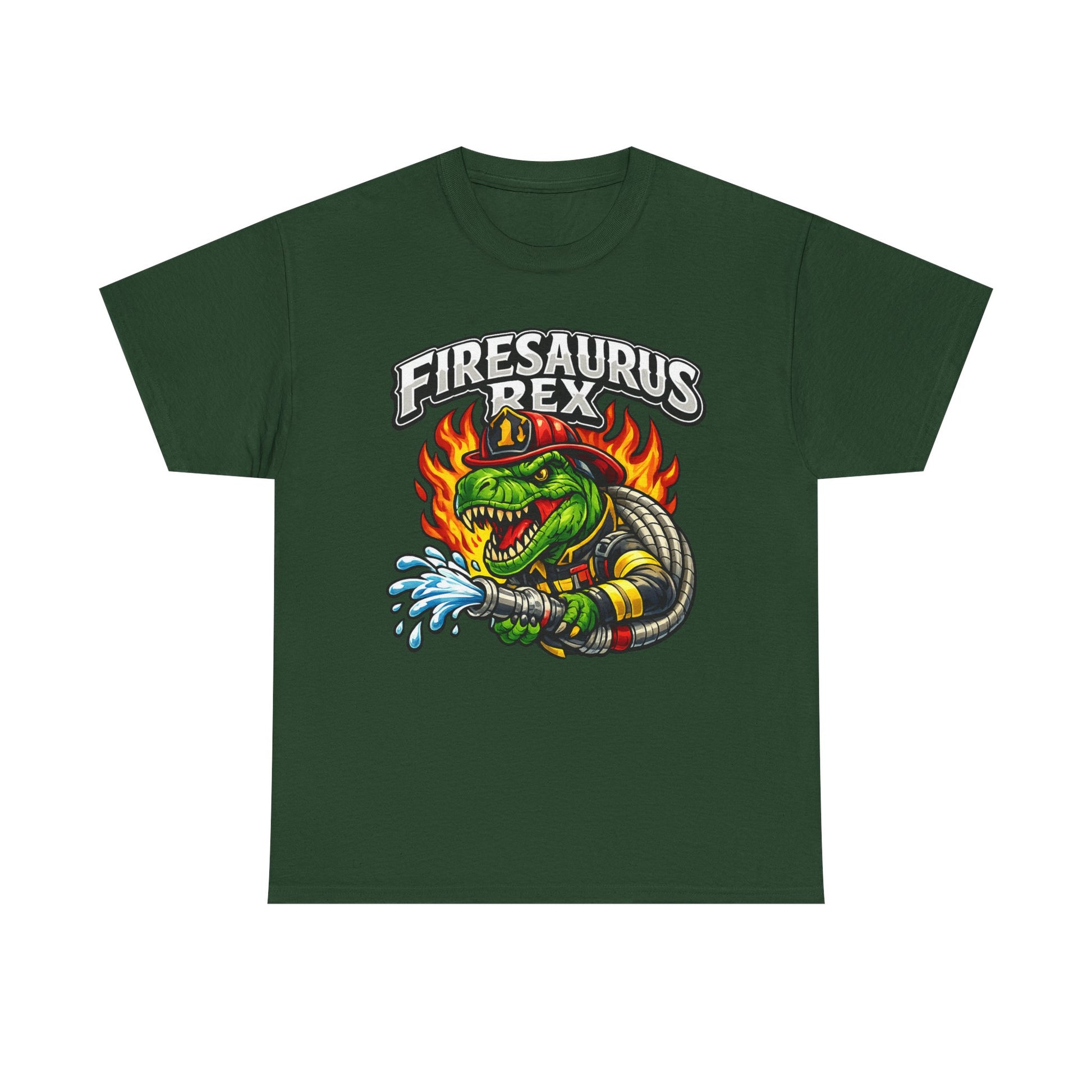 Firesaurus Rex T-Shirt — Funny Firefighter Dinosaur Tee