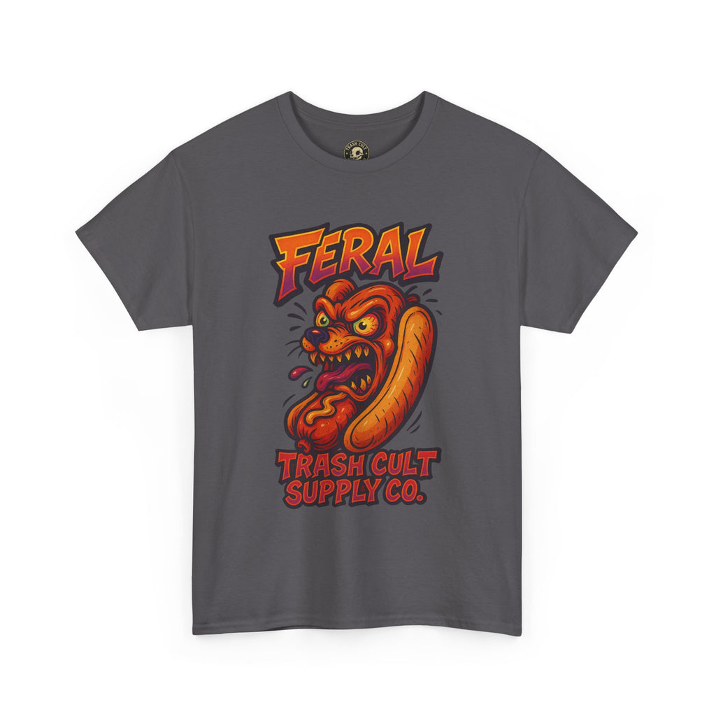 Feral Hot Dog Shirt – Bold Trashcore Art Tee | Trash Cult Supply Co | Gildan 5000 Unisex Fit