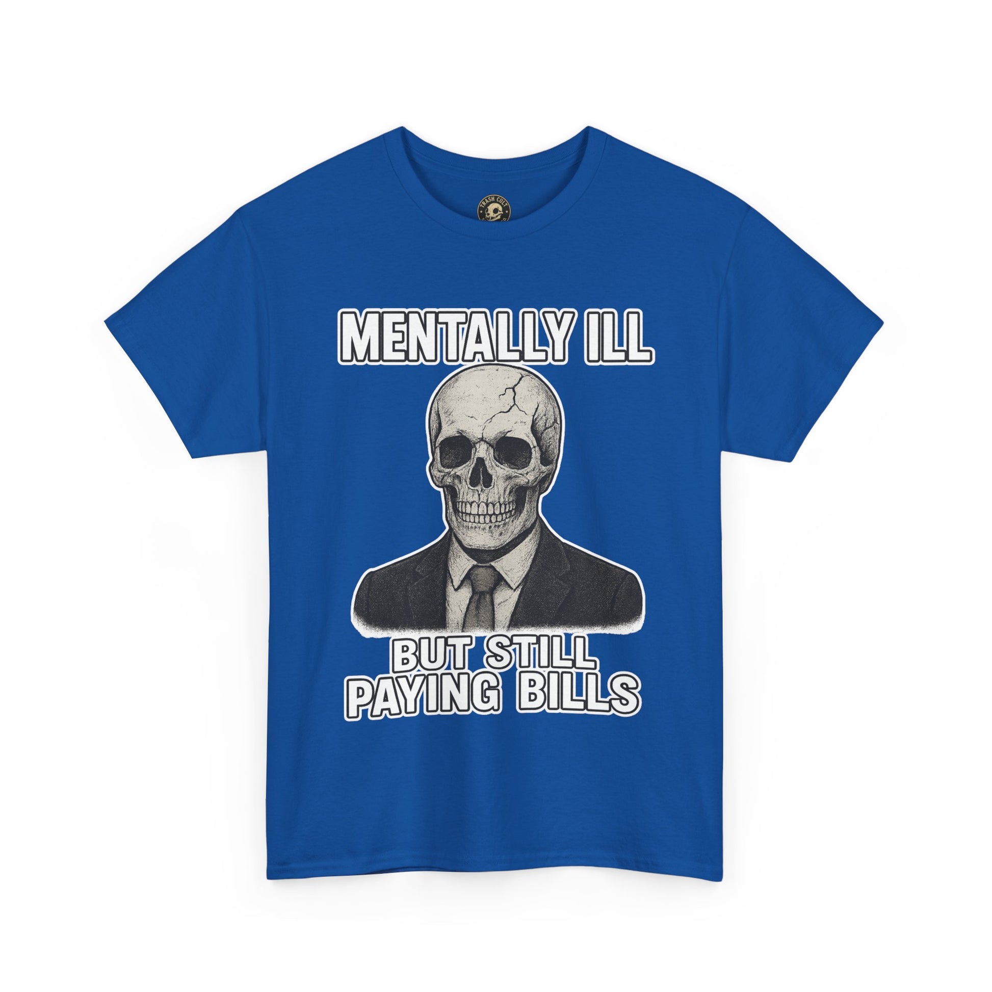 Mental Health Awareness Tee, Unisex Skull Shirt, Funny Graphic Tee, Quirky Casual Wear, Gifts for Friends, Halloween Apparel