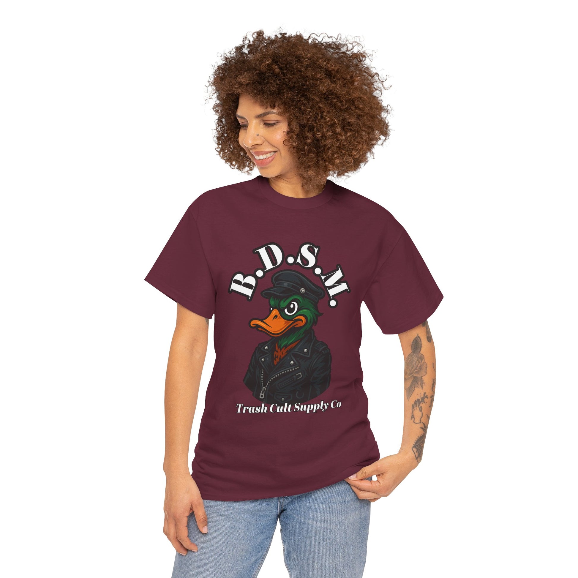 BDSM Mallard Duck Biker Shirt – Funny Biker Duck Tee on Gildan 5000