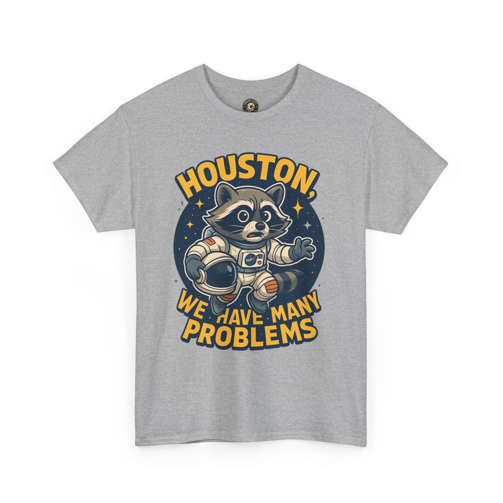 Houston We Have Many Problems T-Shirt, Unisex Graphic Tee, Space-Themed Apparel, Funny Gift for Astronaut Lovers, Casual Wear, Nerdy T-Shirt