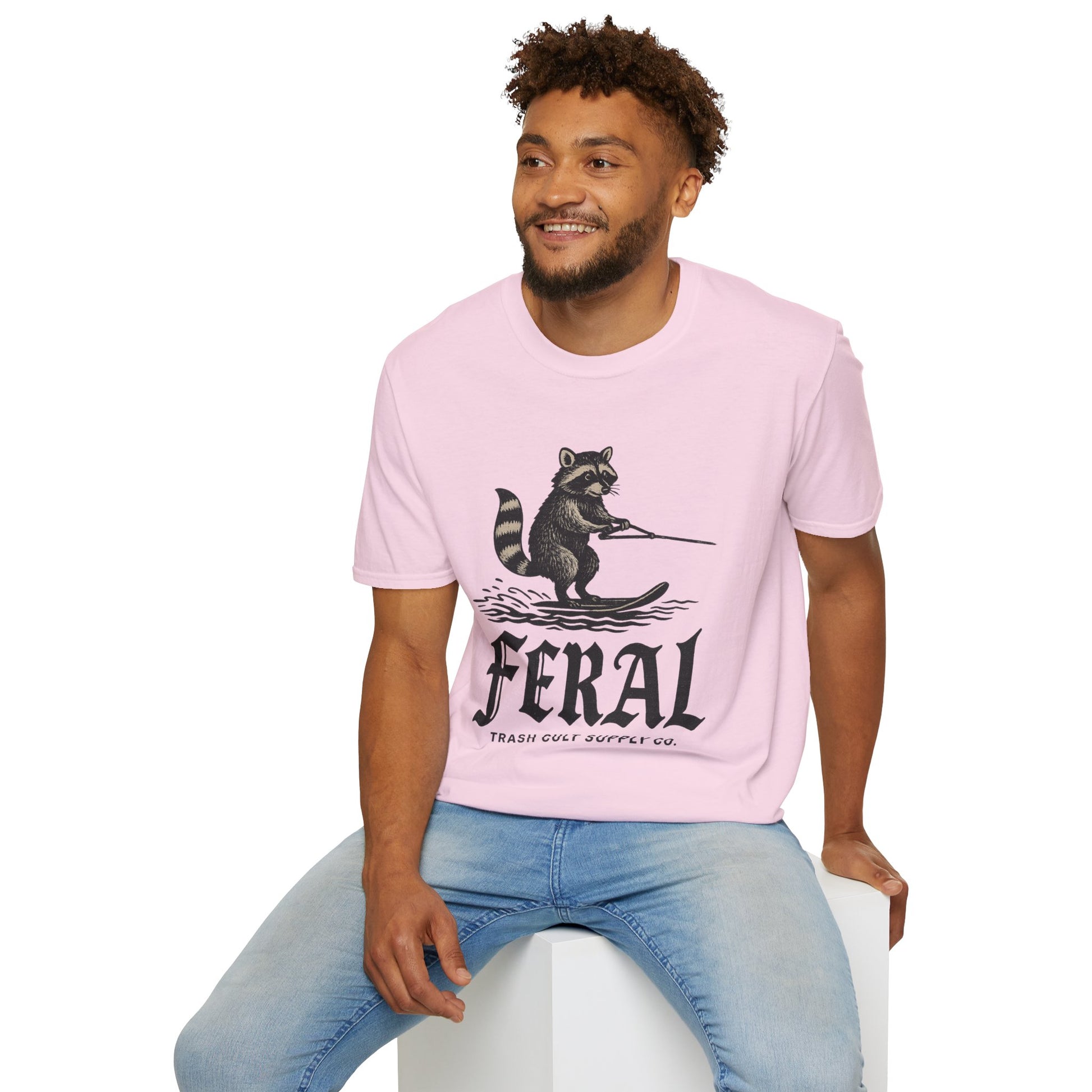Feral Water Skiing Raccoon Vintage Shirt – Trash Cult Supply Co. | Gildan 2000 Softstyle