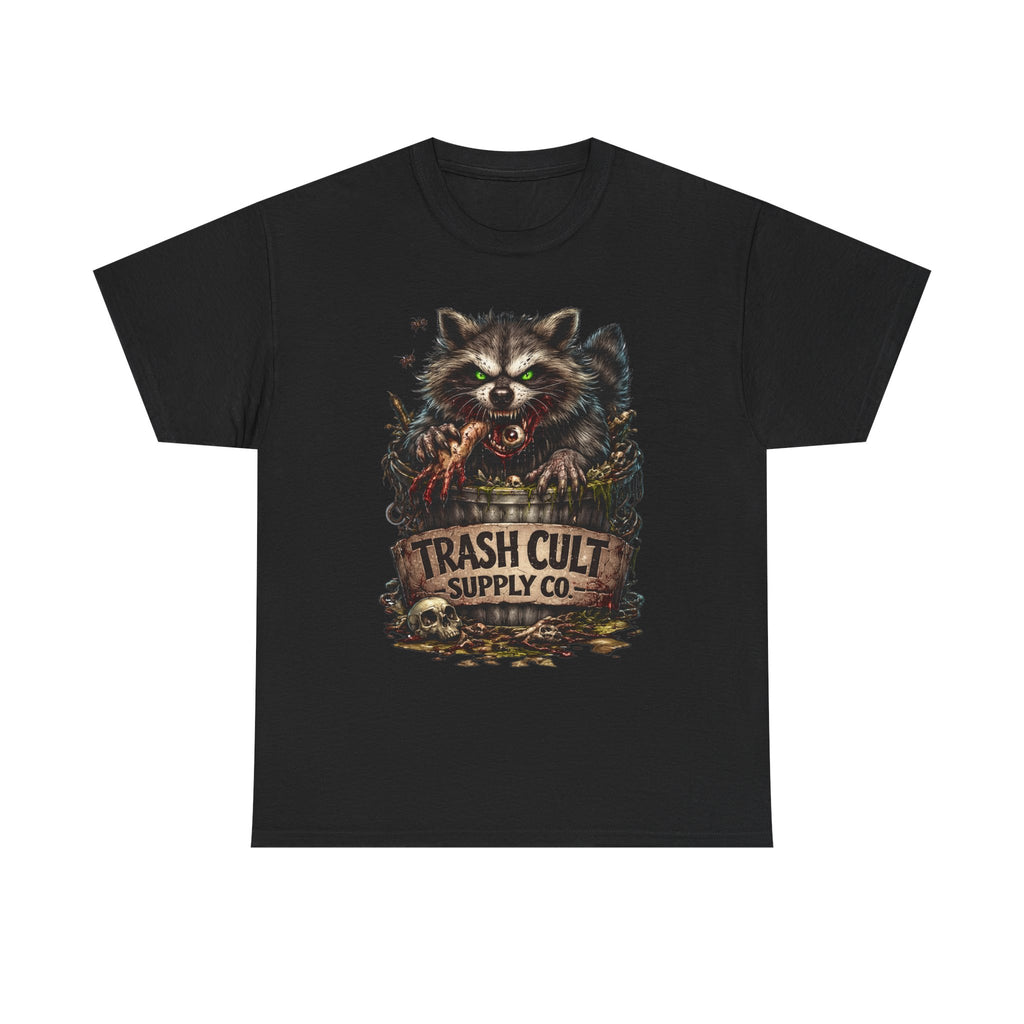 Raccoon 'Trash Cult Supply Co.' Graphic Tee — Vintage Grunge Animal Streetwear
