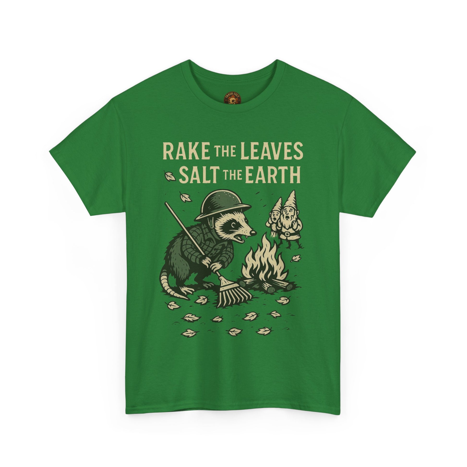 Rake the Leaves Salt the Earth Shirt – Possum Yard Warfare Tee – Fall of Humanity Collection – Trash Cult Supply Co.