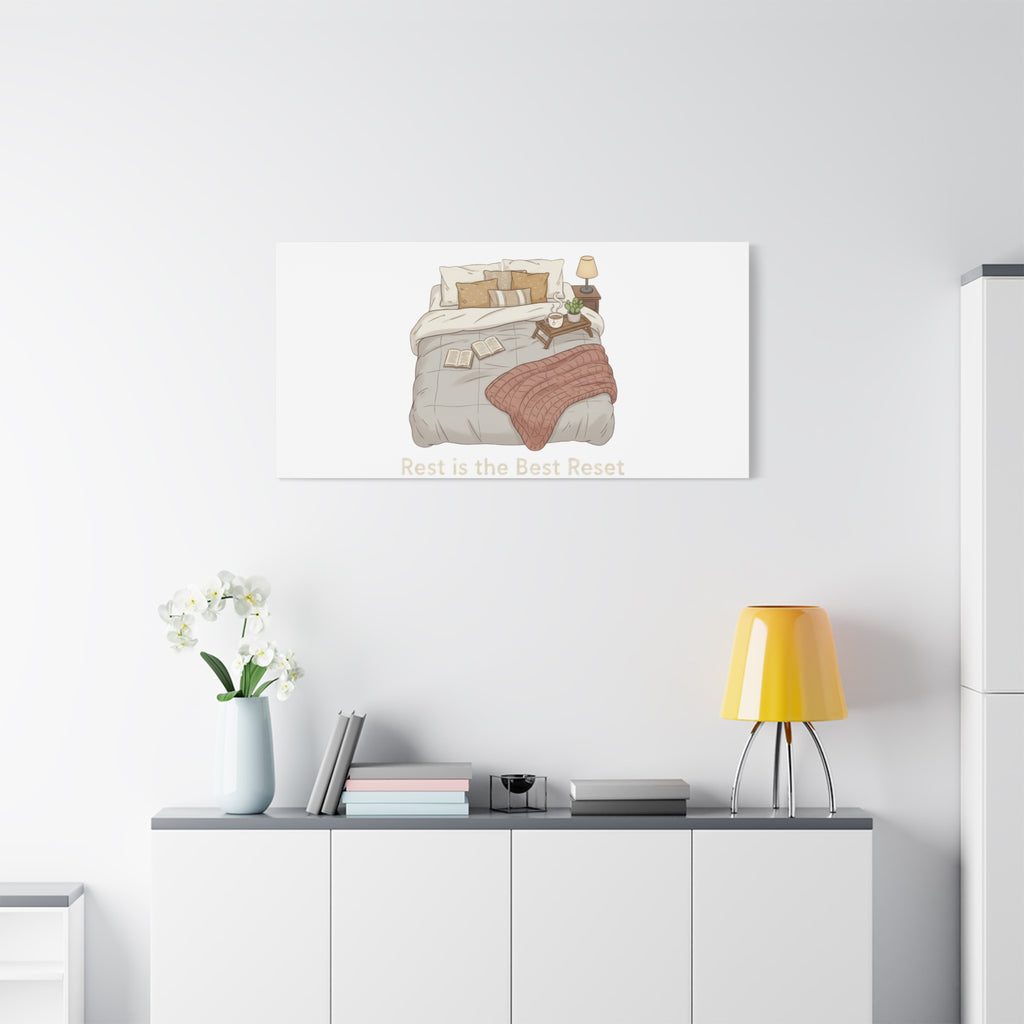 Rest is the Best Reset Canvas | sleepy humor, restful vibes