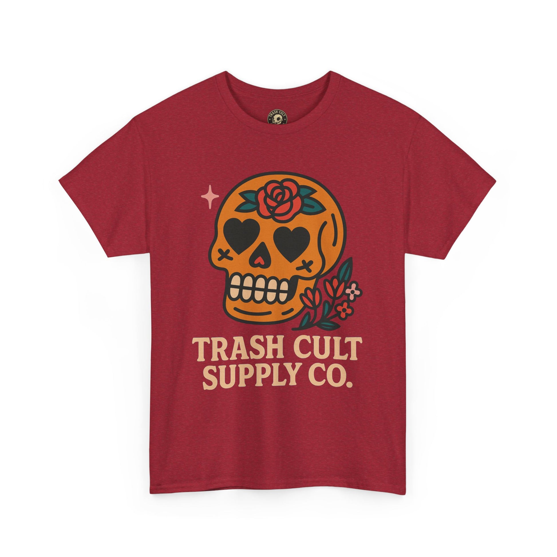 Sugar Skull T-Shirt – Trash Cult Supply Co. – Gildan 5000 Heavy Cotton Tee