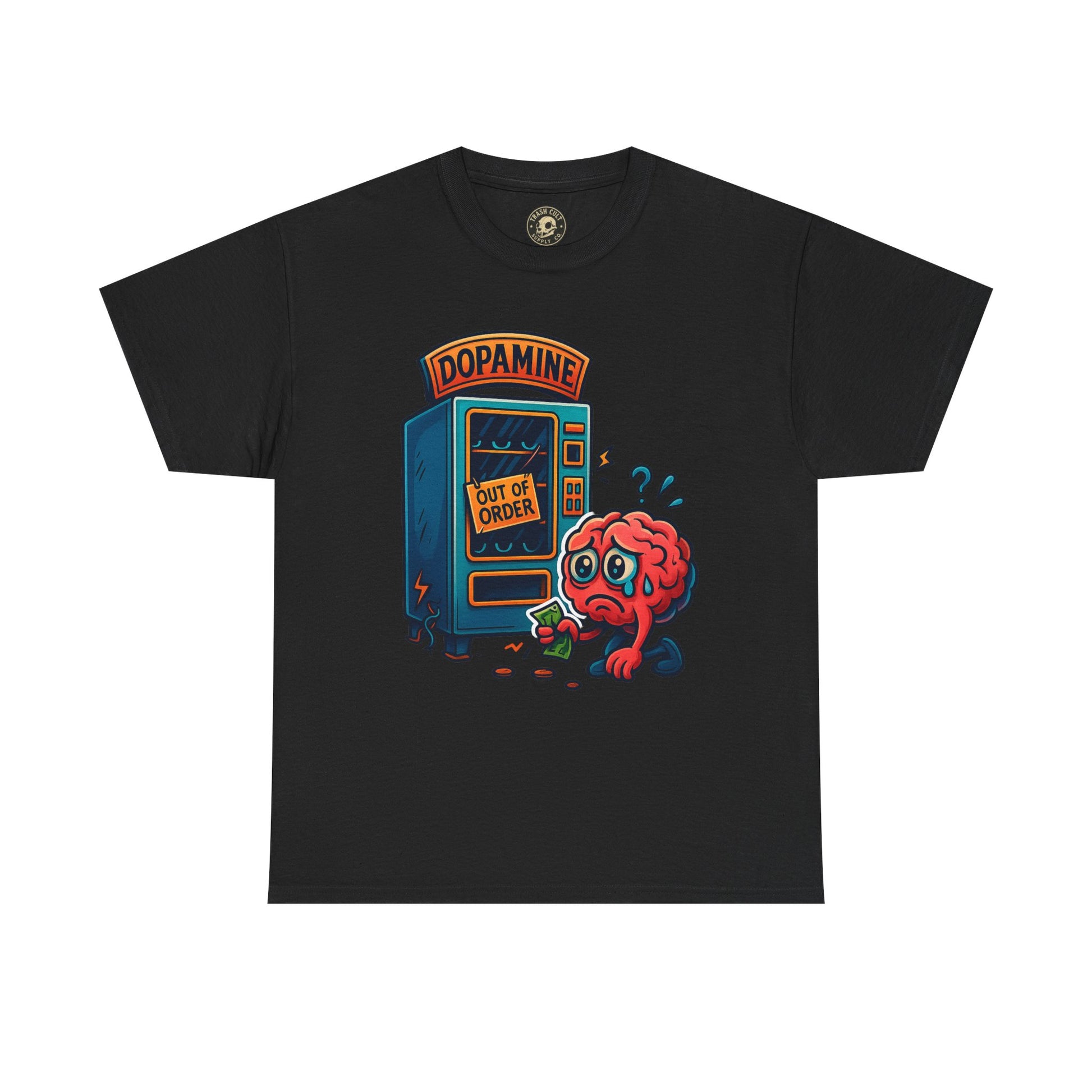 Dopamine Out of Order T-Shirt – Funny Quirky Mental Health Tee | Unisex Cotton Graphic Shirt