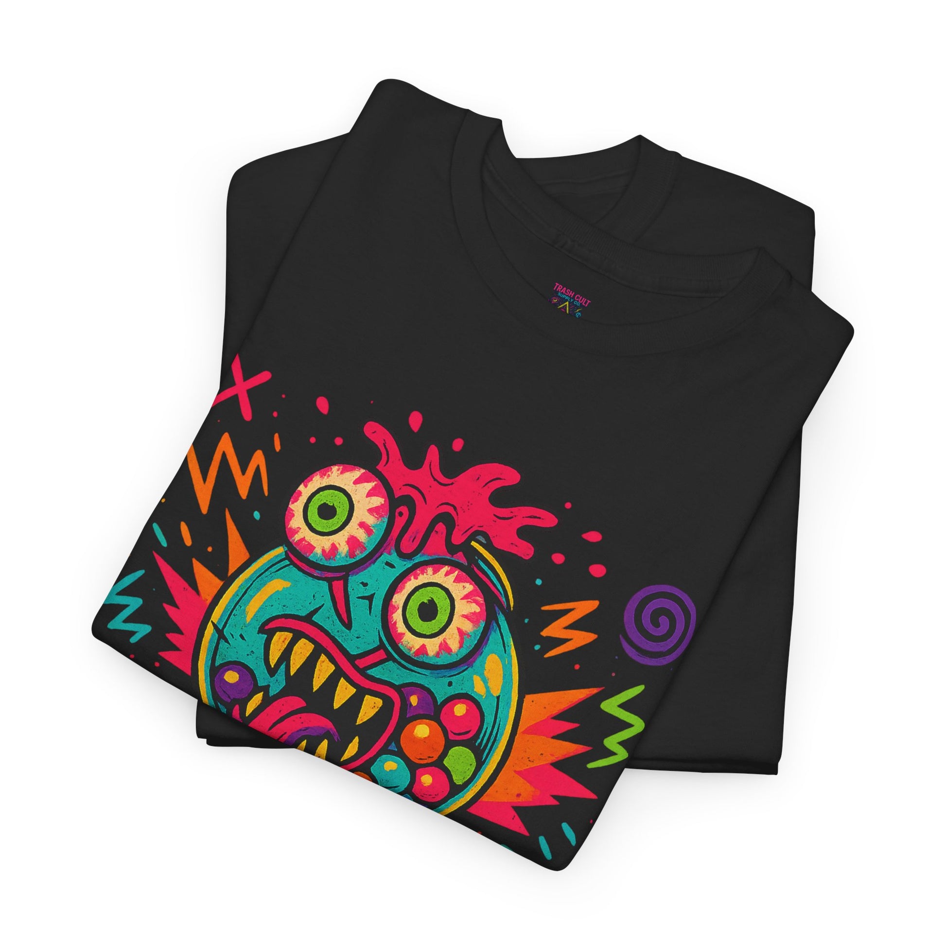 Sweet Tooth, Sour Soul – Neon Gumball Monster Graphic Tee | Gildan 5000 | Limited Edition Chaoswear
