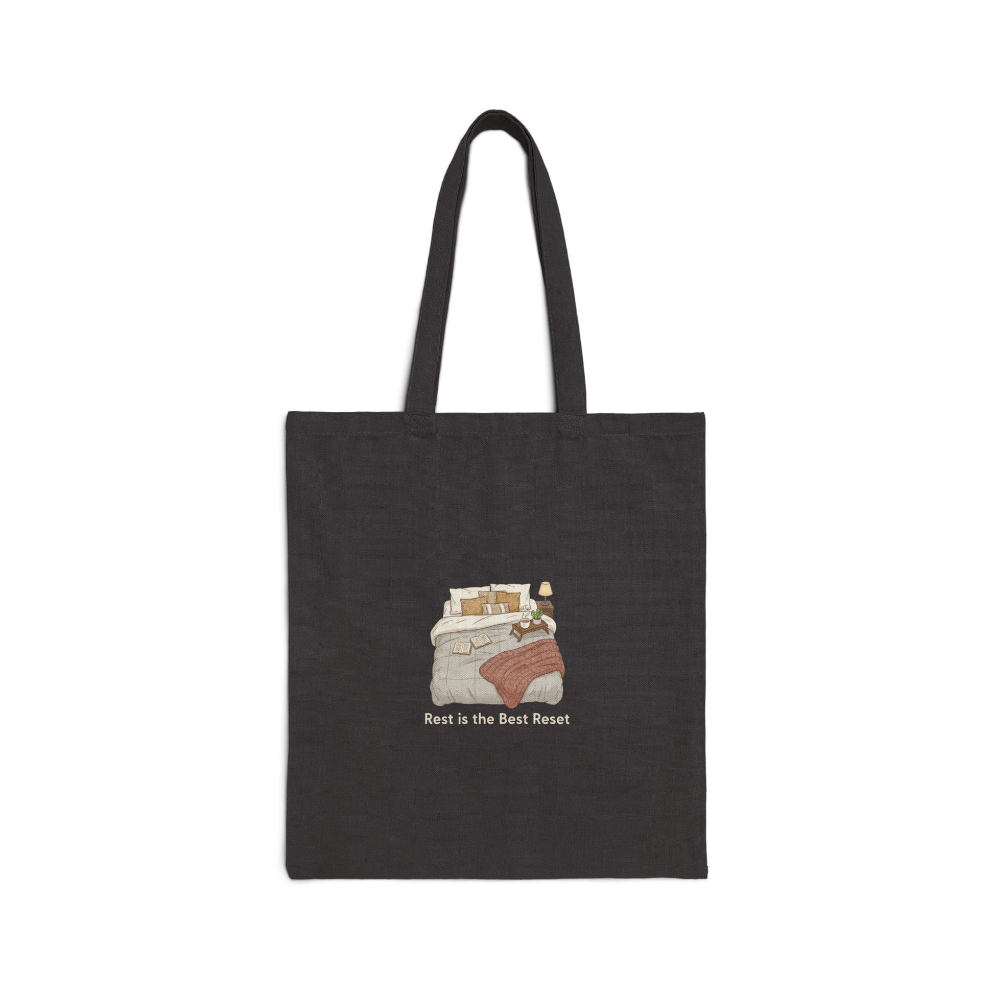 bed rot nap club tote | sleepy humor, restful vibes cotton canvas