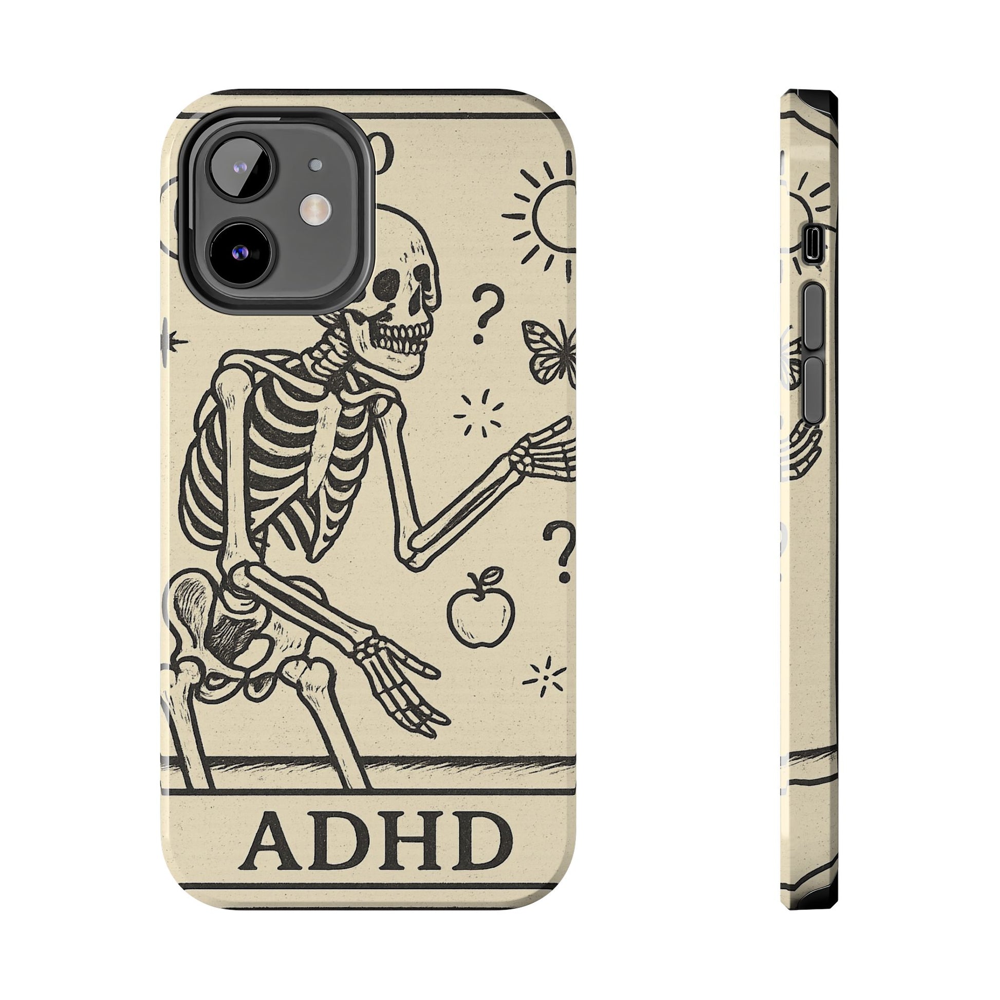 Skeleton ADHD Phone Cases, Unique Phone Cover, Funny ADHD Gift, Quirky Skeleton Design, Cool Accessories for Everyone