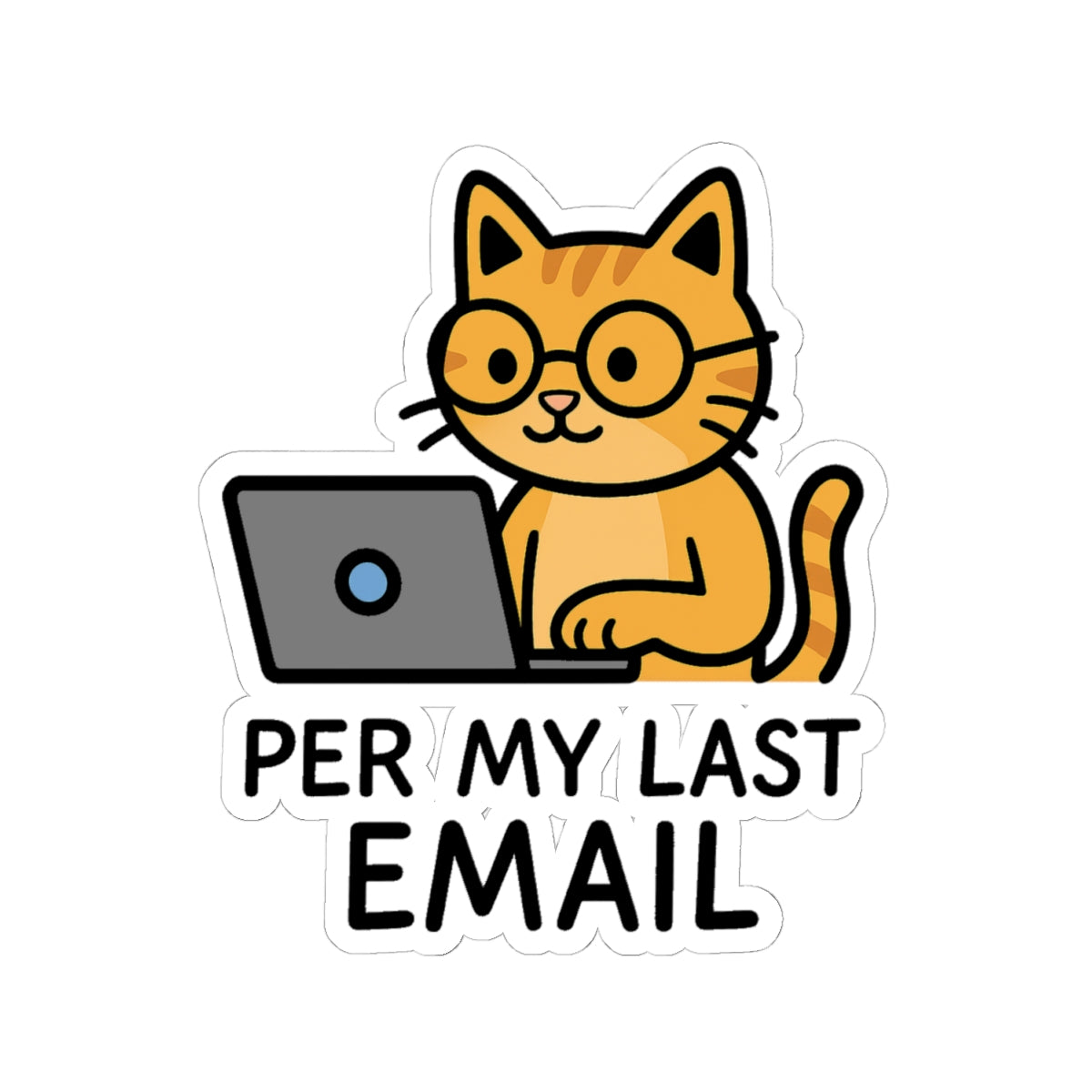 Funny Cat Laptop Stickers, Perfect for Office Humor, Gifts for Cat Lovers, Decorative Vinyl, Planner Accessories, Gift Wrap